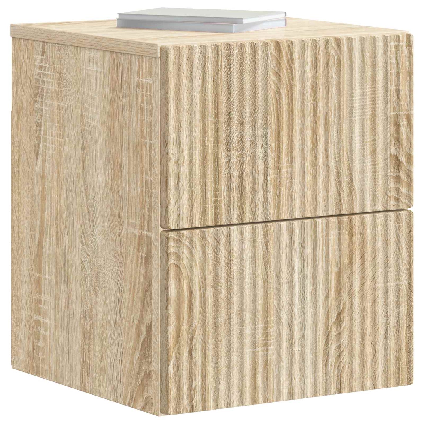 vidaXL Τοίχου Κρεμαστό Κομοδίνο 2 τμχ. Sonoma Δρυς 33 x 34,5 x 40 εκ