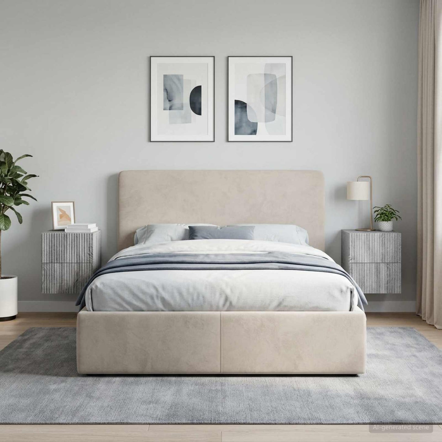 vidaXL Τοίχου Κρεμαστό Κομοδίνο 2 τμχ. Γκρι Sonoma 33 x 34,5 x 40 εκ