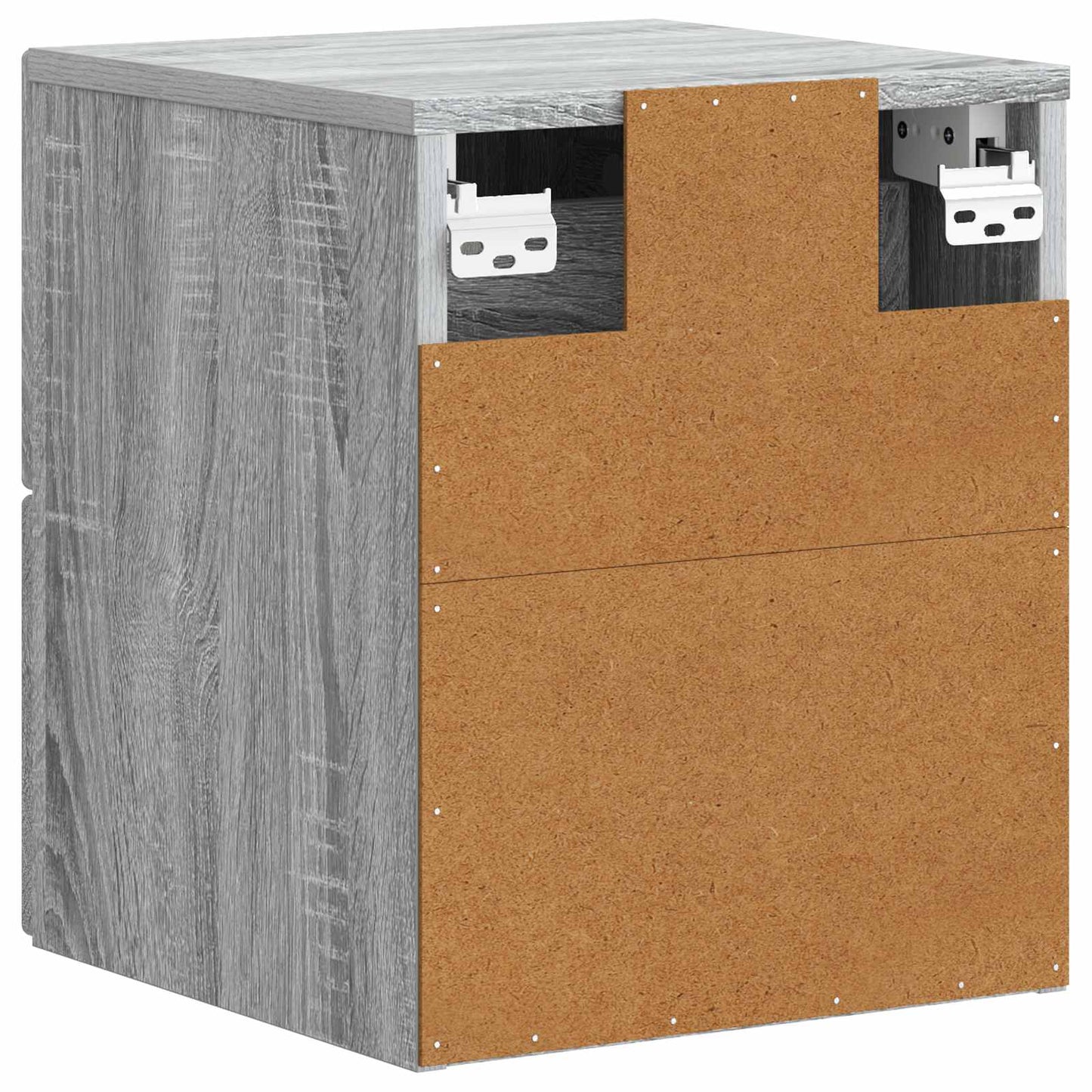 vidaXL Τοίχου Κρεμαστό Κομοδίνο 2 τμχ. Γκρι Sonoma 33 x 34,5 x 40 εκ