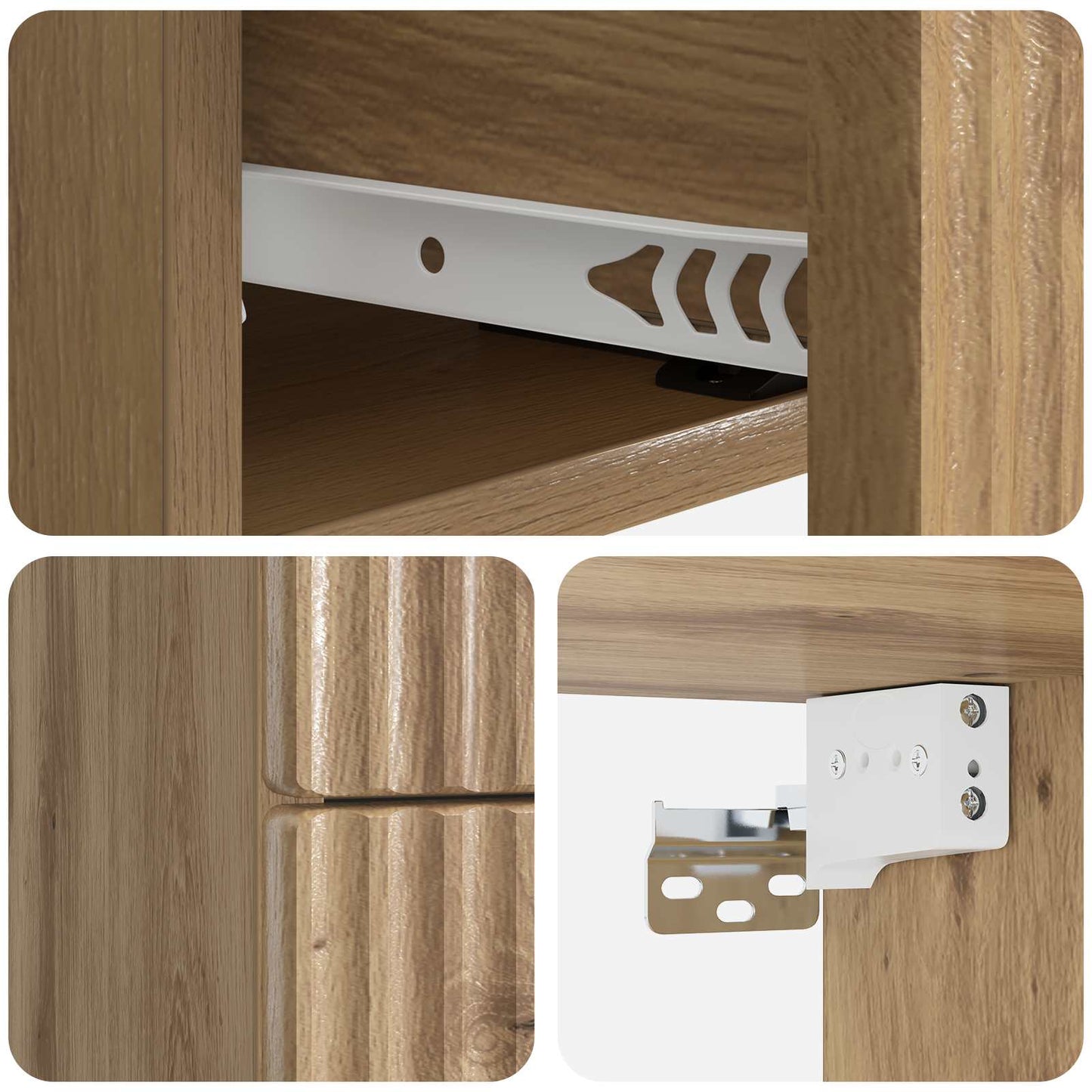 vidaXL Τοίχου Κρεμαστό Κομοδίνο 2 τμχ. Artisan Δρυς 33 x 34,5 x 40 εκ