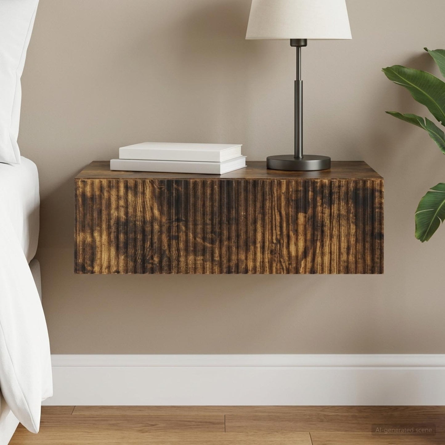 vidaXL Τραπεζάκι Τοίχου 59 x 34,5 x 17 εκ. Επεξεργασμένο Ξύλο