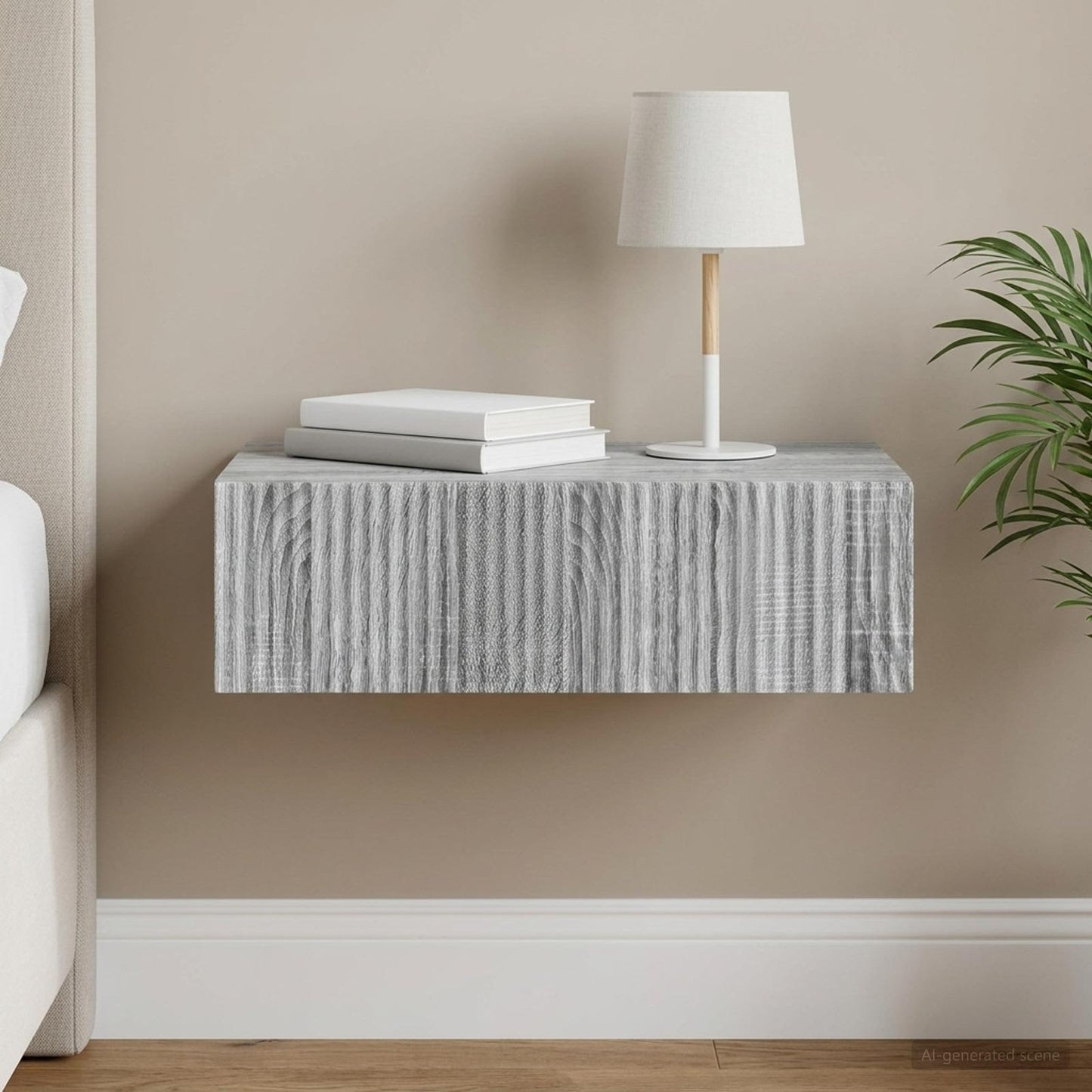 vidaXL Τραπεζάκι Τοίχου 59 x 34,5 x 17 εκ. Επεξεργασμένο Ξύλο
