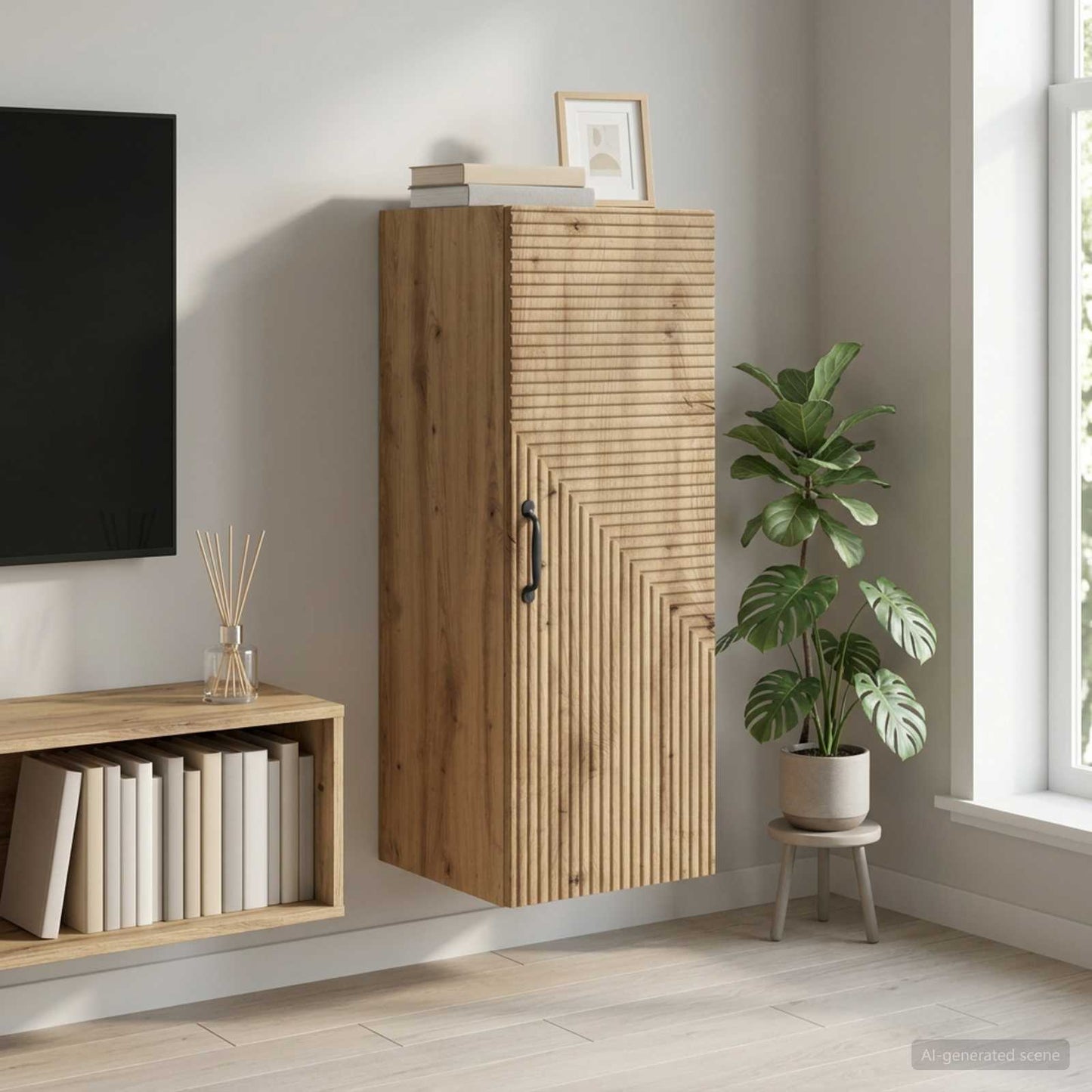 vidaXL Τοίχου Ντουλάπα 33 x 34,5 x 90 εκ Επεξεργασμένο Ξύλο