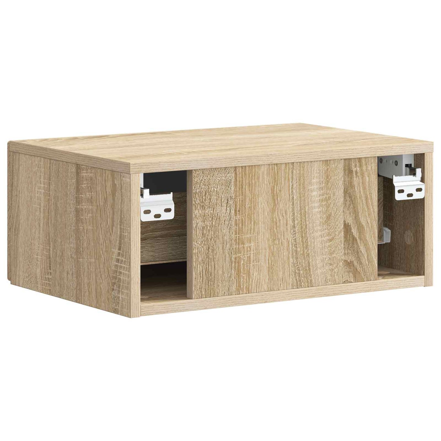 vidaXL Τοίχου Κρεμαστό Κομοδίνο 2 τμχ. Sonoma Δρυς 49 x 34,5 x 20 εκ.
