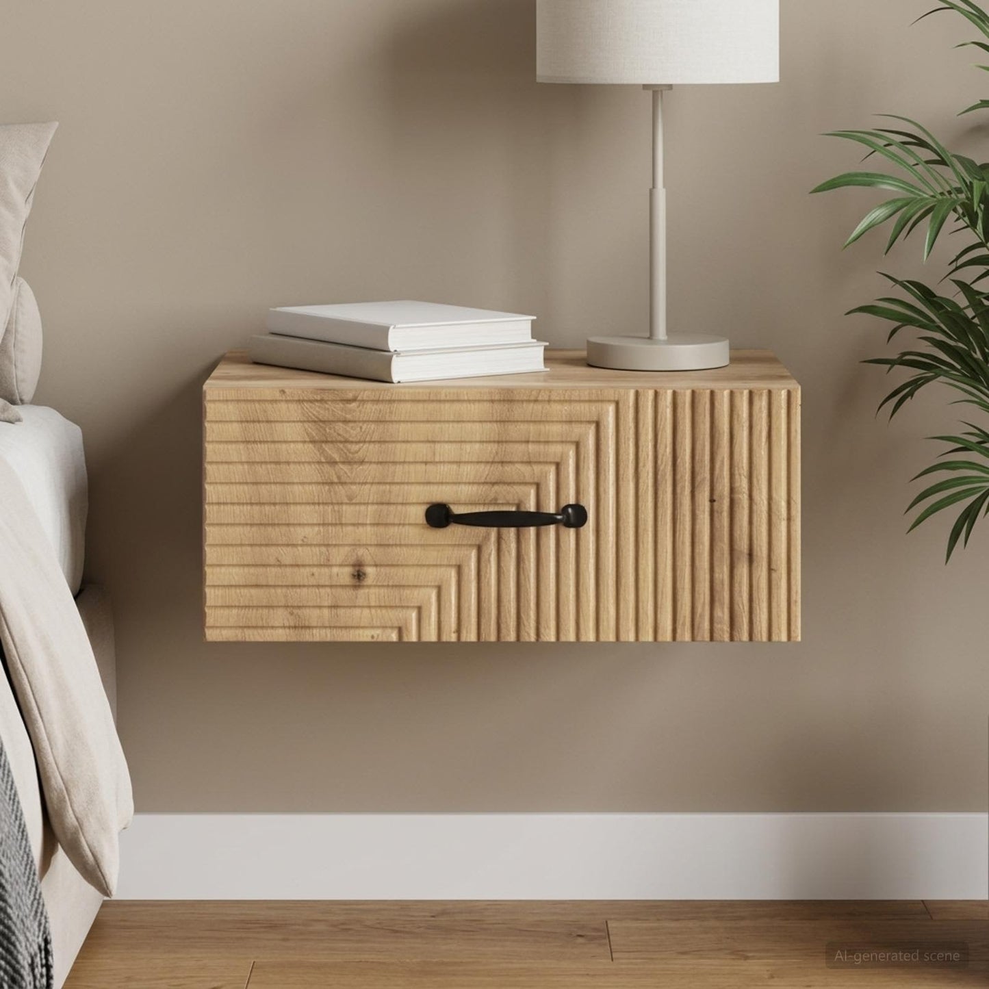 vidaXL Τοίχου Κρεμαστό Κομοδίνο Artisan Δρυς 49 x 34,5 x 20 εκ.