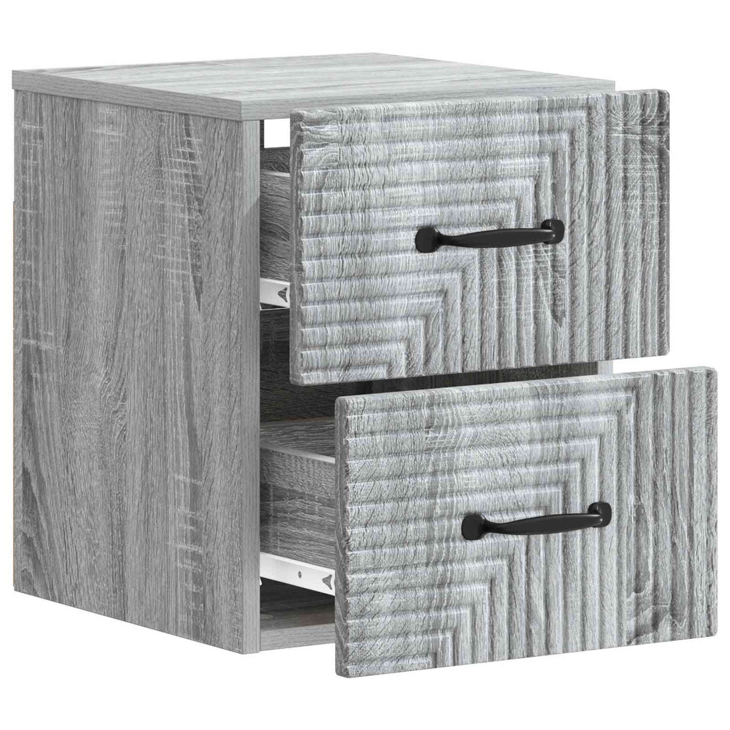 vidaXL Τοίχου Κρεμαστό Κομοδίνο 2 τμχ. Γκρι Sonoma 34,5 x 33 x 40 εκ