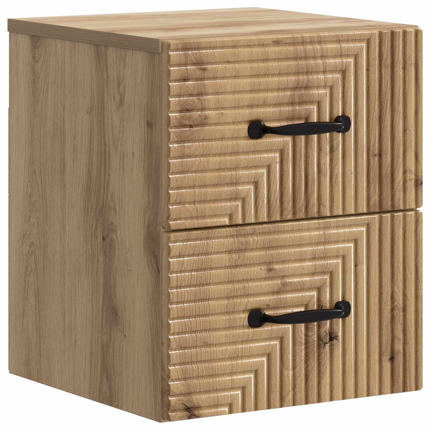vidaXL Τοίχου Κρεμαστό Κομοδίνο 2 τμχ. Artisan Δρυς 34,5 x 33 x 40 εκ