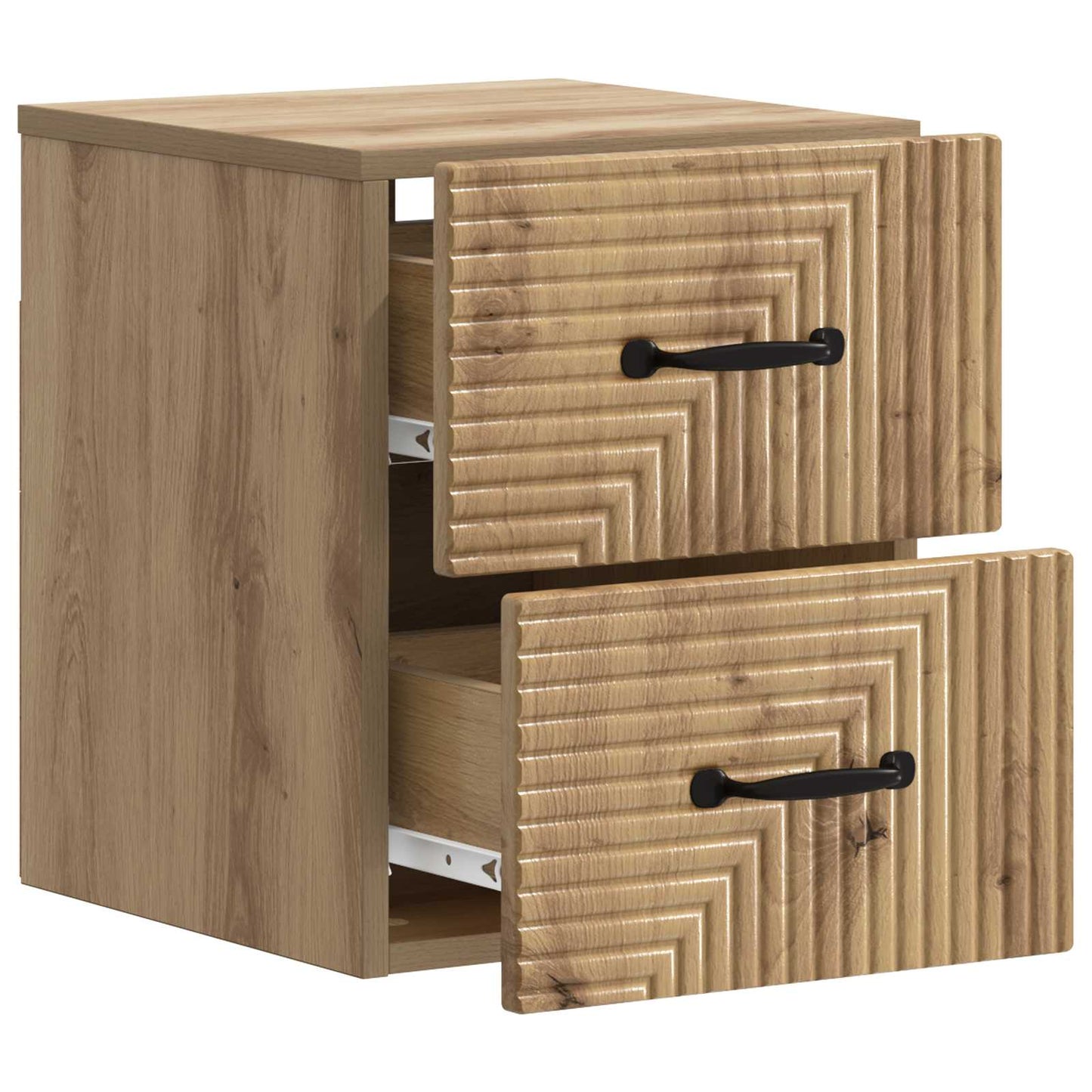 vidaXL Τοίχου Κρεμαστό Κομοδίνο 2 τμχ. Artisan Δρυς 34,5 x 33 x 40 εκ