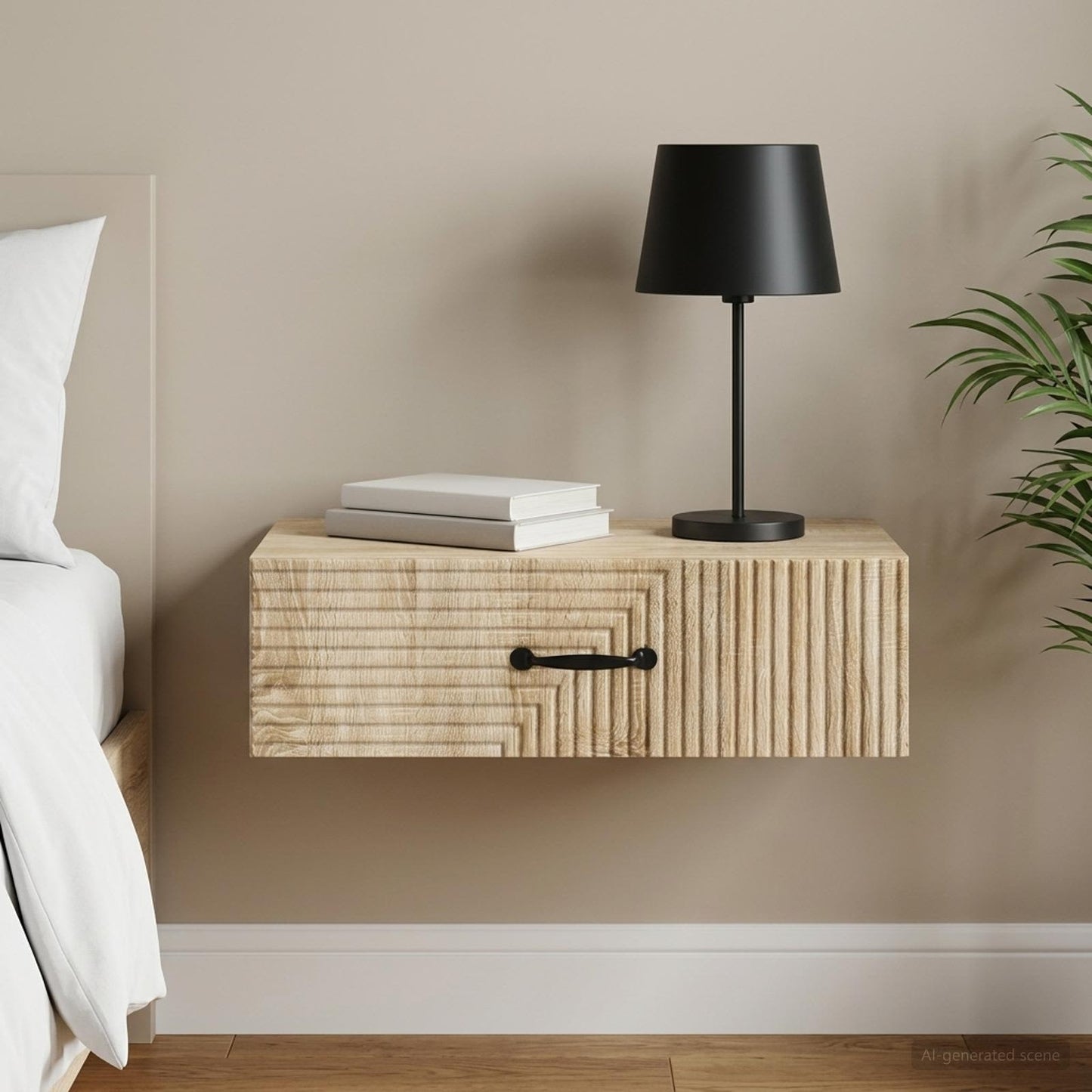 vidaXL Τραπεζάκι Τοίχου 59 x 34,5 x 17 εκ. Επεξεργασμένο Ξύλο