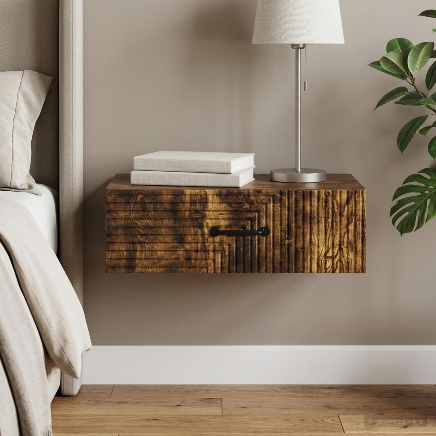 vidaXL Τραπεζάκι Τοίχου 59 x 34,5 x 17 εκ. Επεξεργασμένο Ξύλο