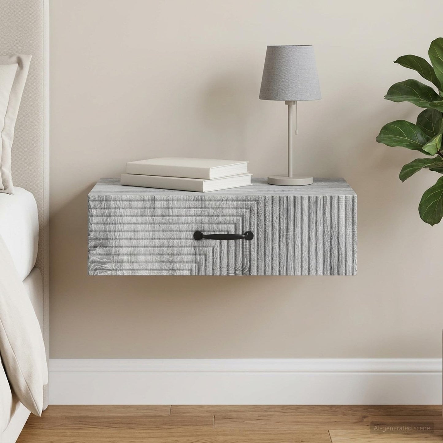 vidaXL Τραπεζάκι Τοίχου 59 x 34,5 x 17 εκ. Επεξεργασμένο Ξύλο