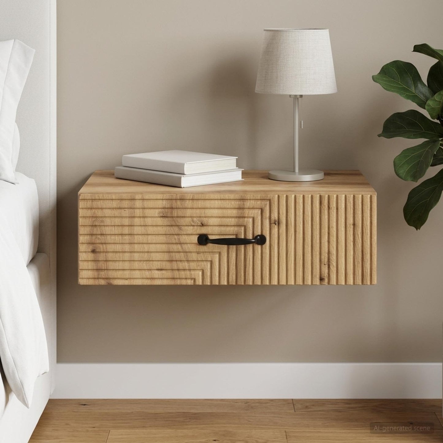 vidaXL Τραπεζάκι Τοίχου 59 x 34,5 x 17 εκ. Επεξεργασμένο Ξύλο