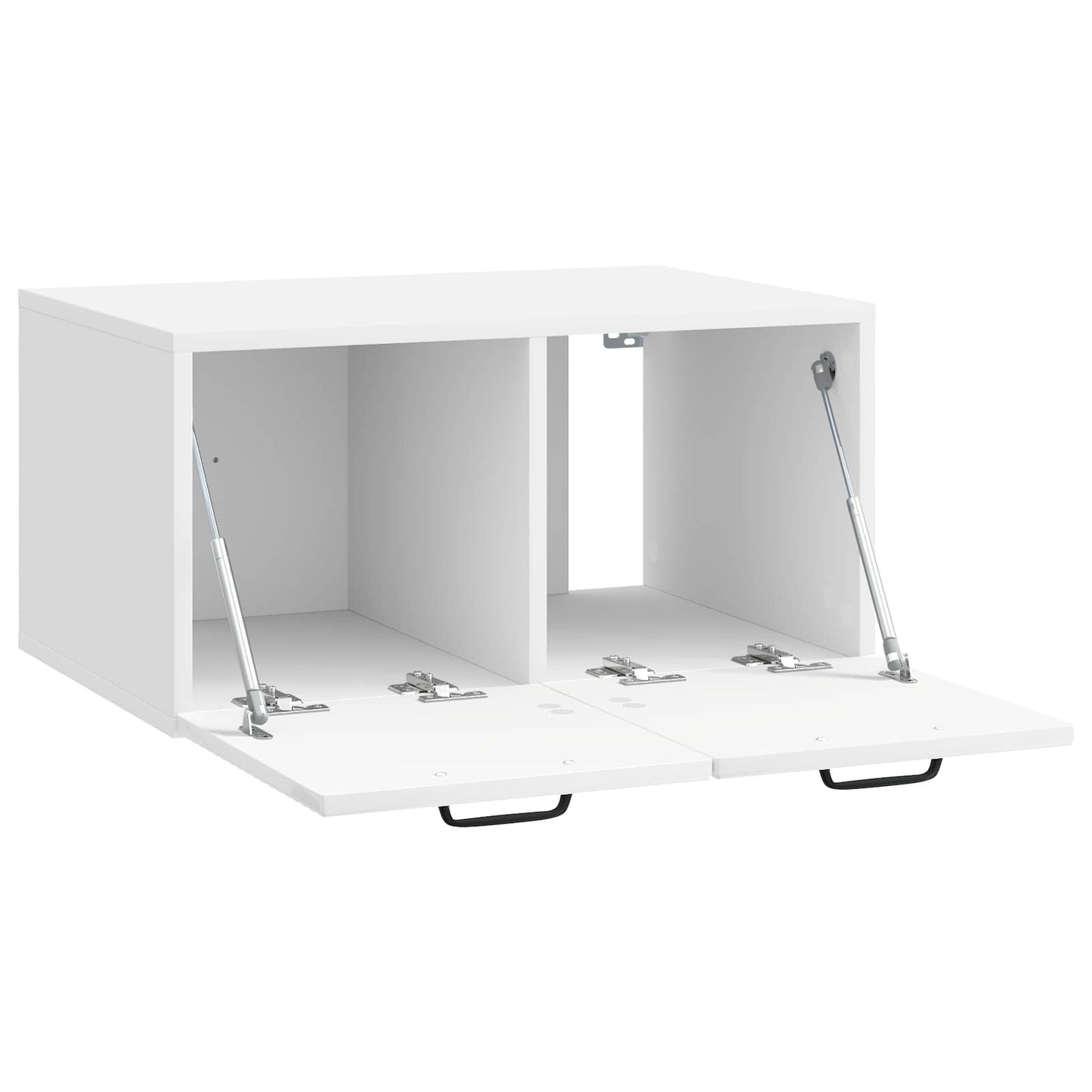 vidaXL Τοποθετούμενος στον τοίχο τηλεοπτικός ερμάριος Γυαλιστερό Λευκό