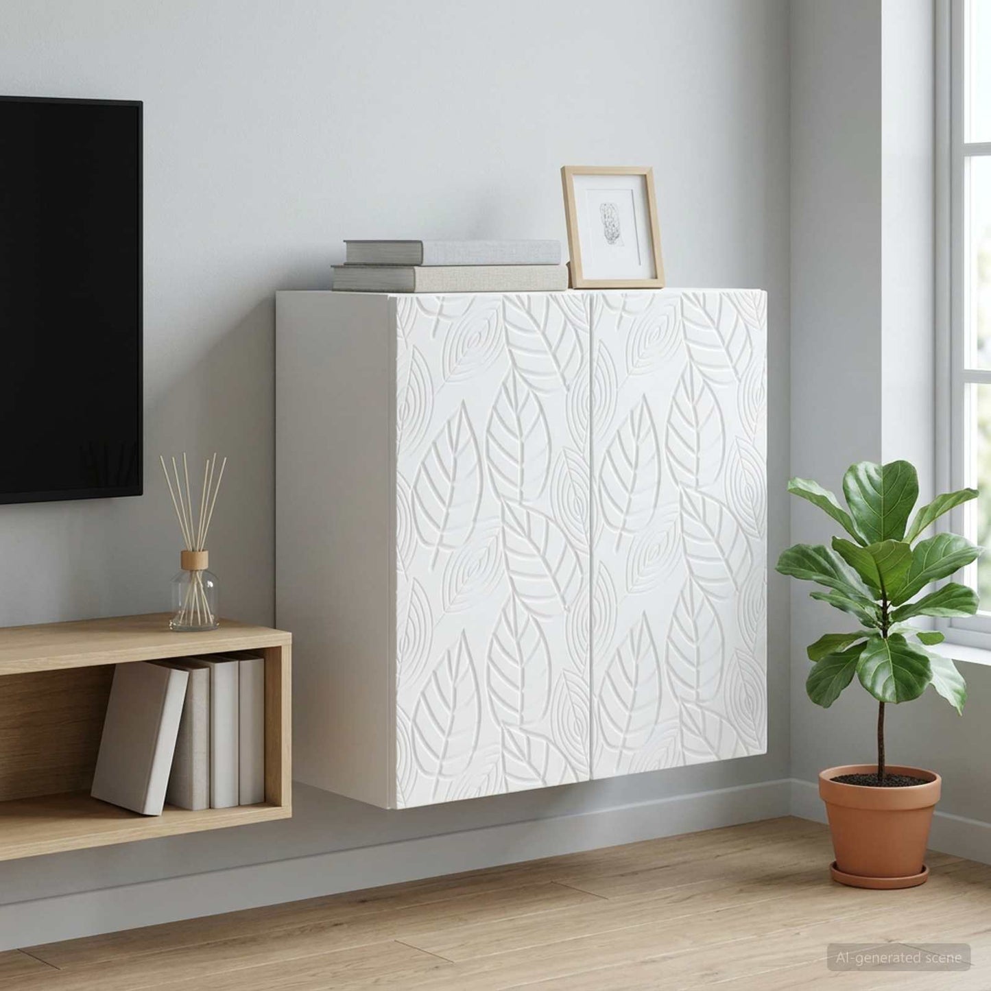 vidaXL Τοίχου Ντουλάπα Λευκό 59 x 31 x 60 εκ Επεξεργασμένο Ξύλο