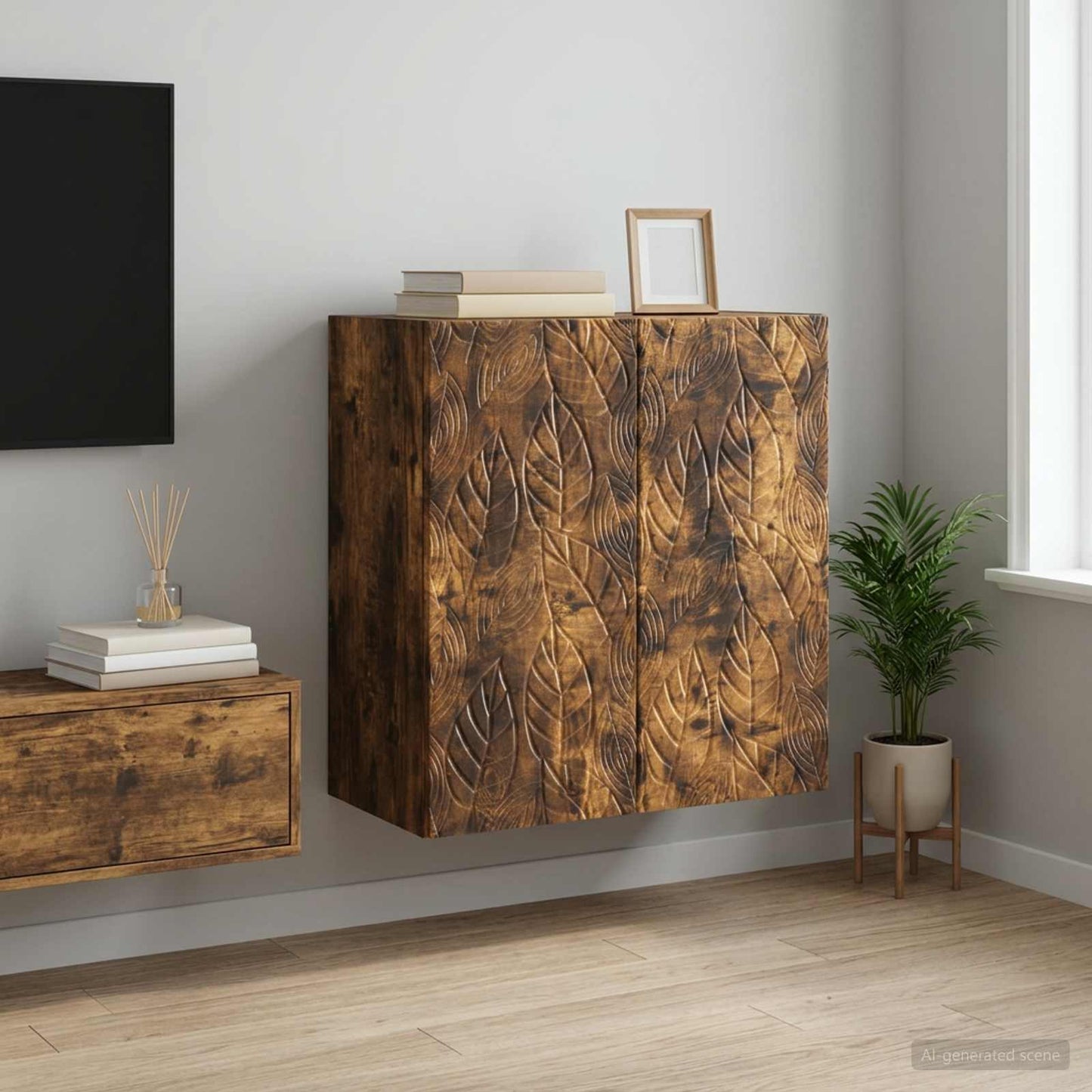 vidaXL Τοίχου Ντουλάπα 59 x 31 x 60 εκ Επεξεργασμένο Ξύλο