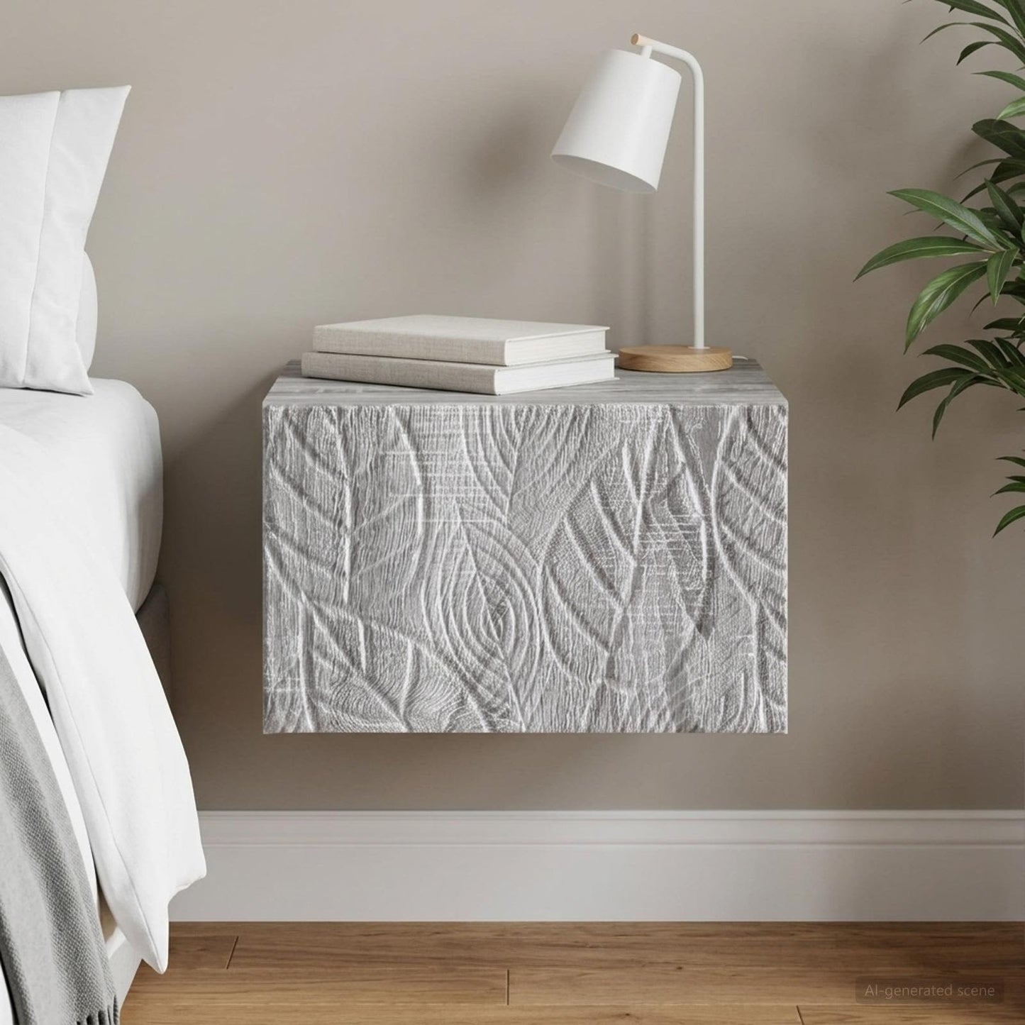vidaXL Τραπεζάκι Τοίχου Γκρι Sonoma 34,5 x 33 x 20 εκ.