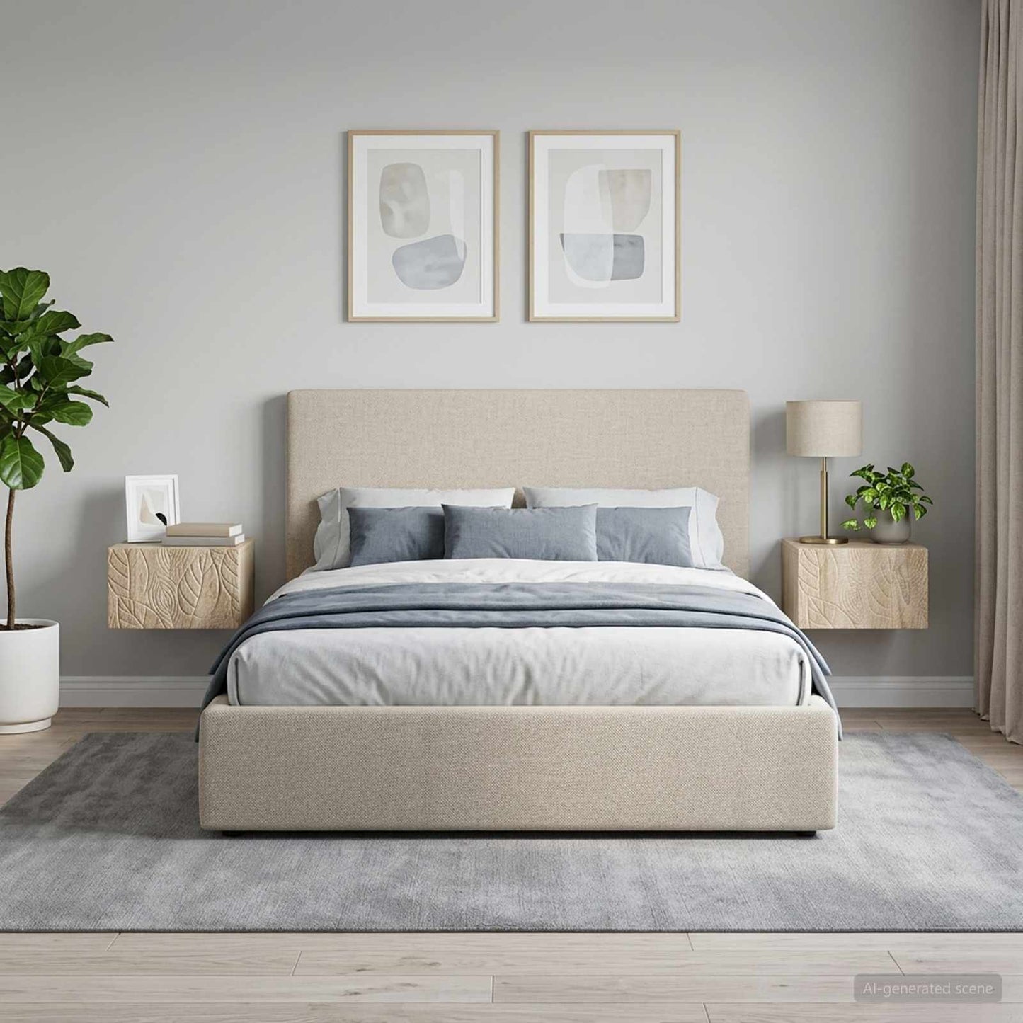 vidaXL Τοίχου Κρεμαστό Κομοδίνο 2 τμχ. Sonoma Δρυς 49 x 34,5 x 20 εκ.