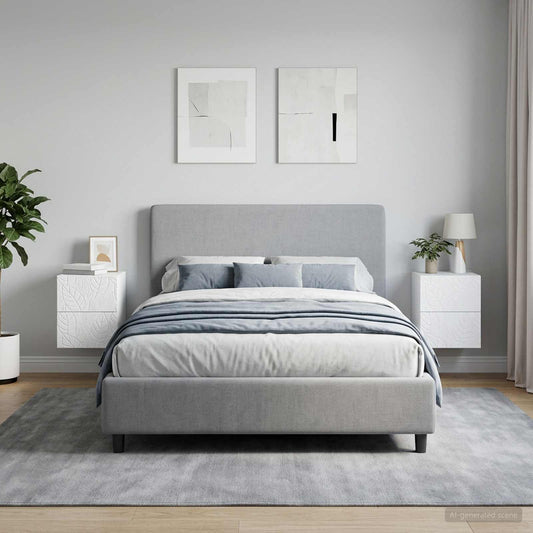 vidaXL Τοίχου Κρεμαστό Κομοδίνο 2 τμχ. Λευκό 34,5 x 33 x 40 εκ