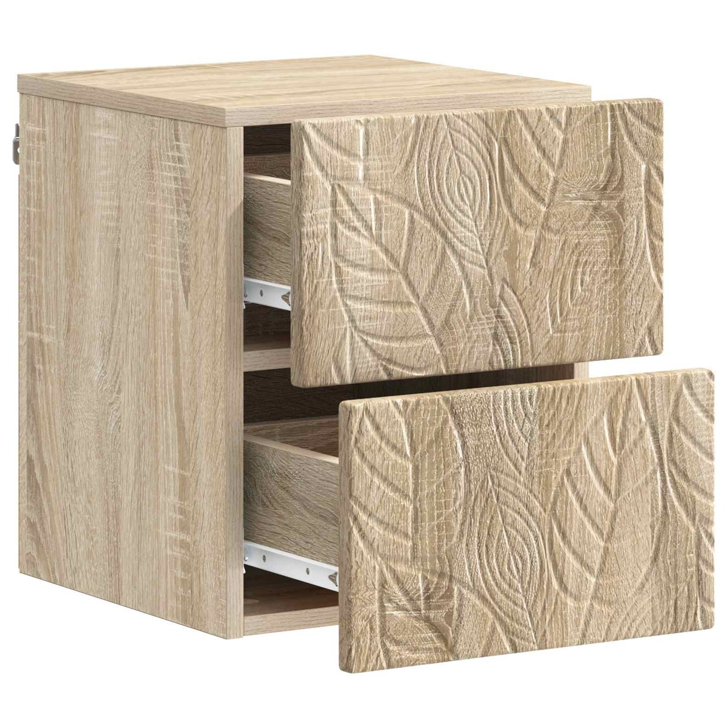 vidaXL Τοίχου Κρεμαστό Κομοδίνο 2 τμχ. Sonoma Δρυς 34,5 x 33 x 40 εκ