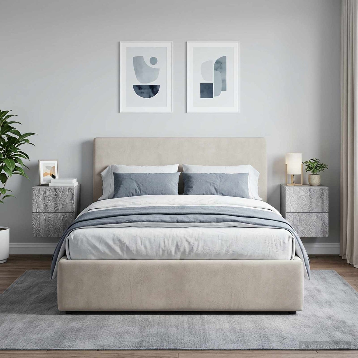 vidaXL Τοίχου Κρεμαστό Κομοδίνο 2 τμχ. Γκρι Sonoma 34,5 x 33 x 40 εκ