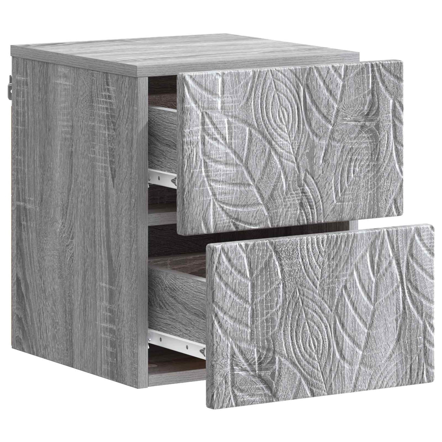 vidaXL Τοίχου Κρεμαστό Κομοδίνο 2 τμχ. Γκρι Sonoma 34,5 x 33 x 40 εκ