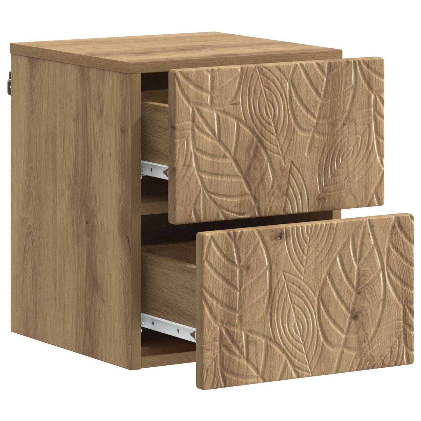 vidaXL Τοίχου Κρεμαστό Κομοδίνο 2 τμχ. Artisan Δρυς 34,5 x 33 x 40 εκ