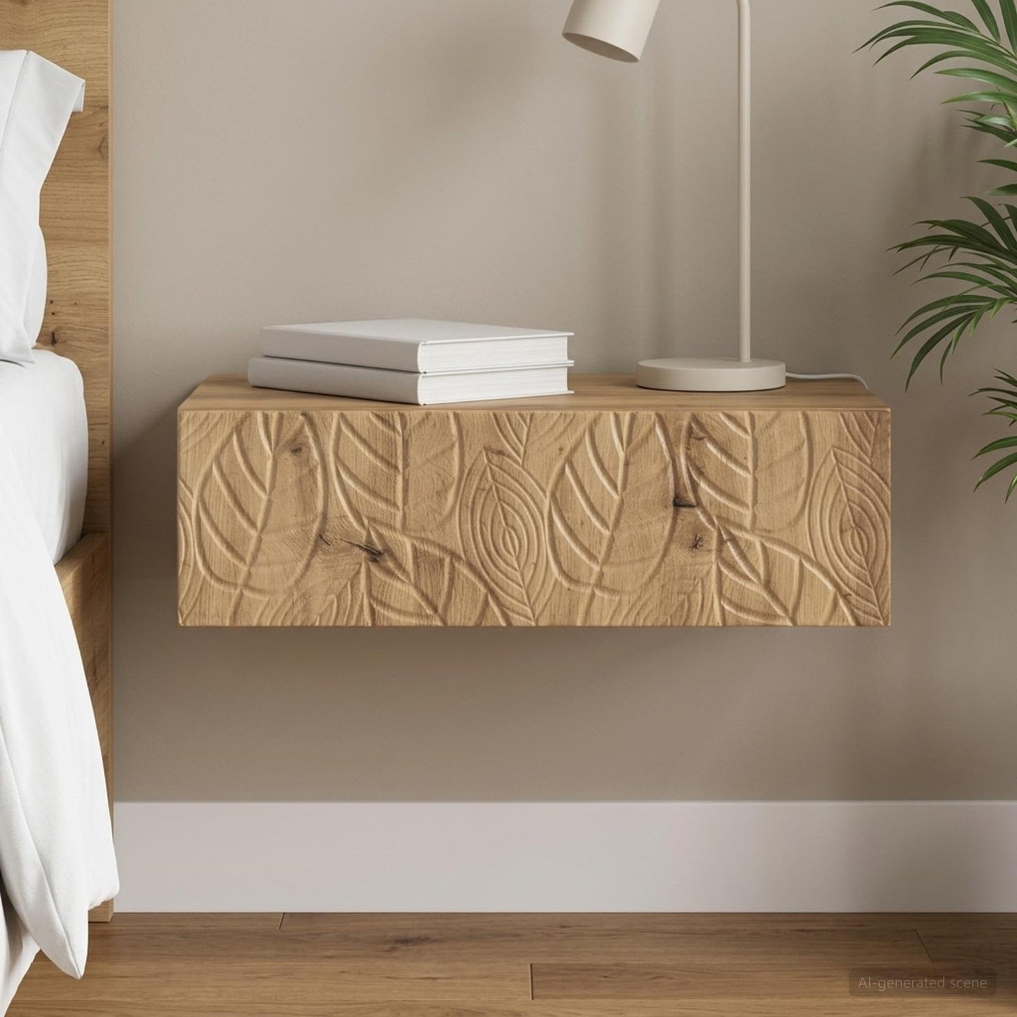 vidaXL Τραπεζάκι Τοίχου 59 x 34,5 x 17 εκ. Επεξεργασμένο Ξύλο