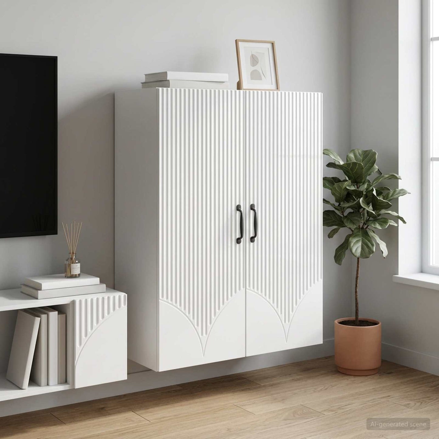 vidaXL Τοίχου Ντουλάπα 66 x 34,5 x 90 εκ Επεξεργασμένο Ξύλο