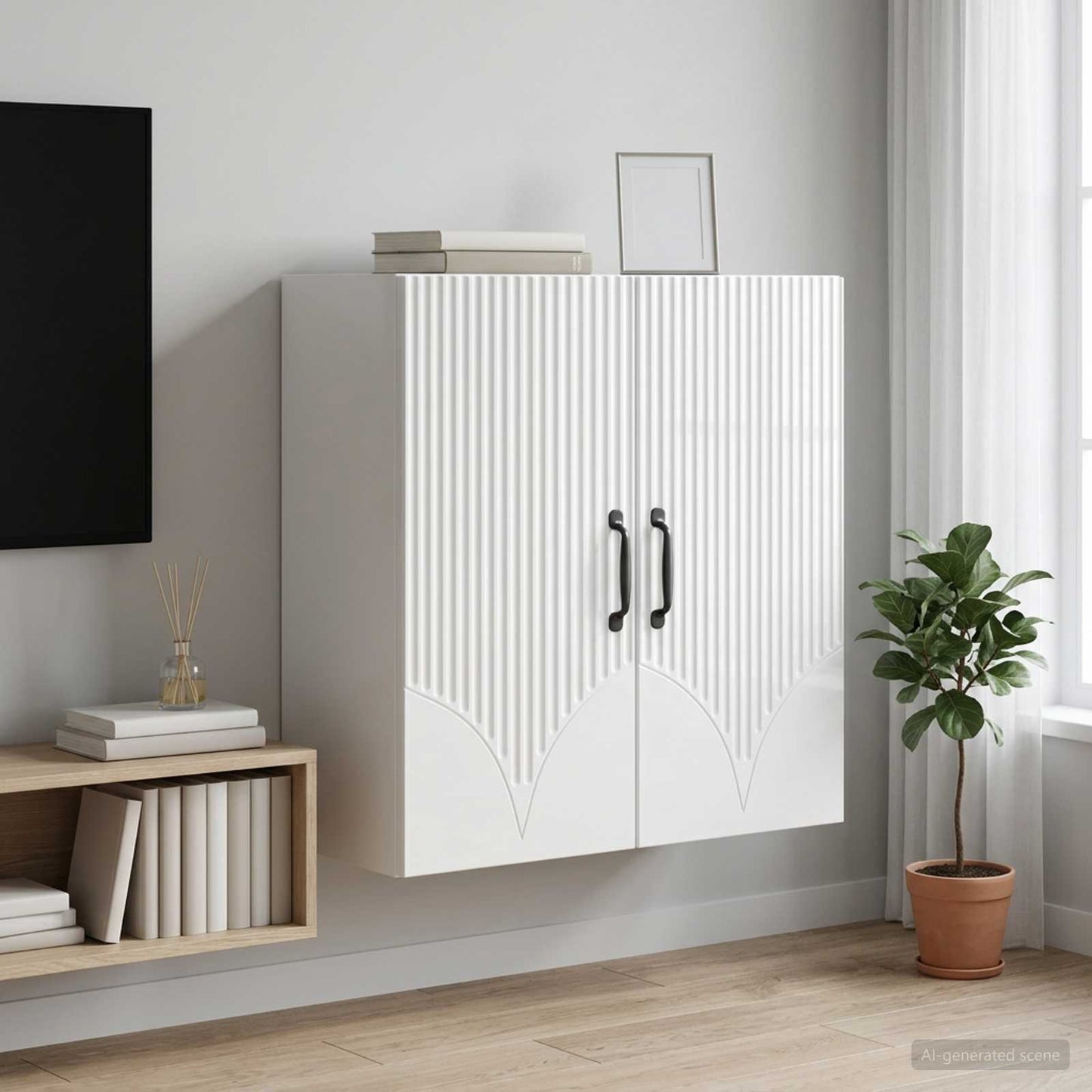 vidaXL Τοίχου Ντουλάπα 59 x 31 x 60 εκ Επεξεργασμένο Ξύλο