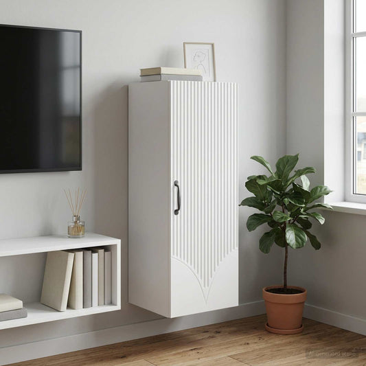vidaXL Τοίχου Ντουλάπα Λευκό 33 x 34,5 x 90 εκ Επεξεργασμένο Ξύλο