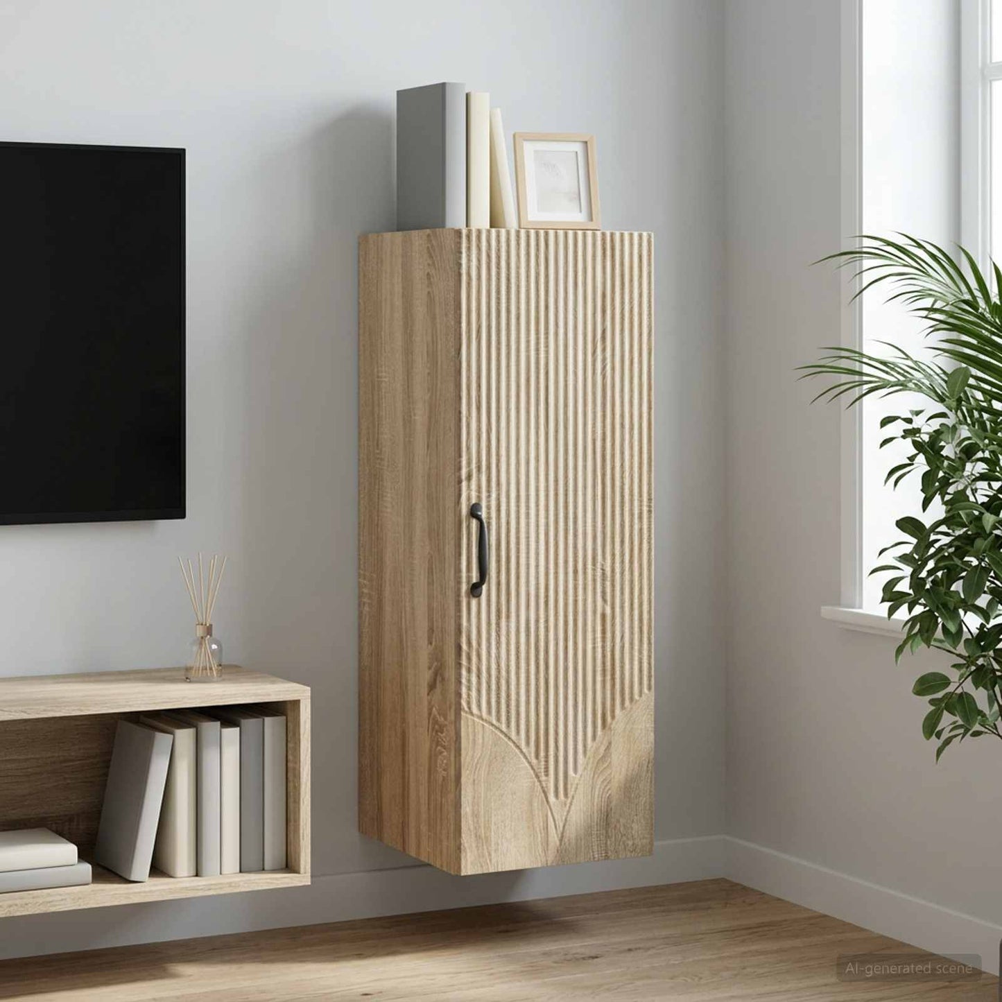vidaXL Τοίχου Ντουλάπα 33 x 34,5 x 90 εκ Επεξεργασμένο Ξύλο