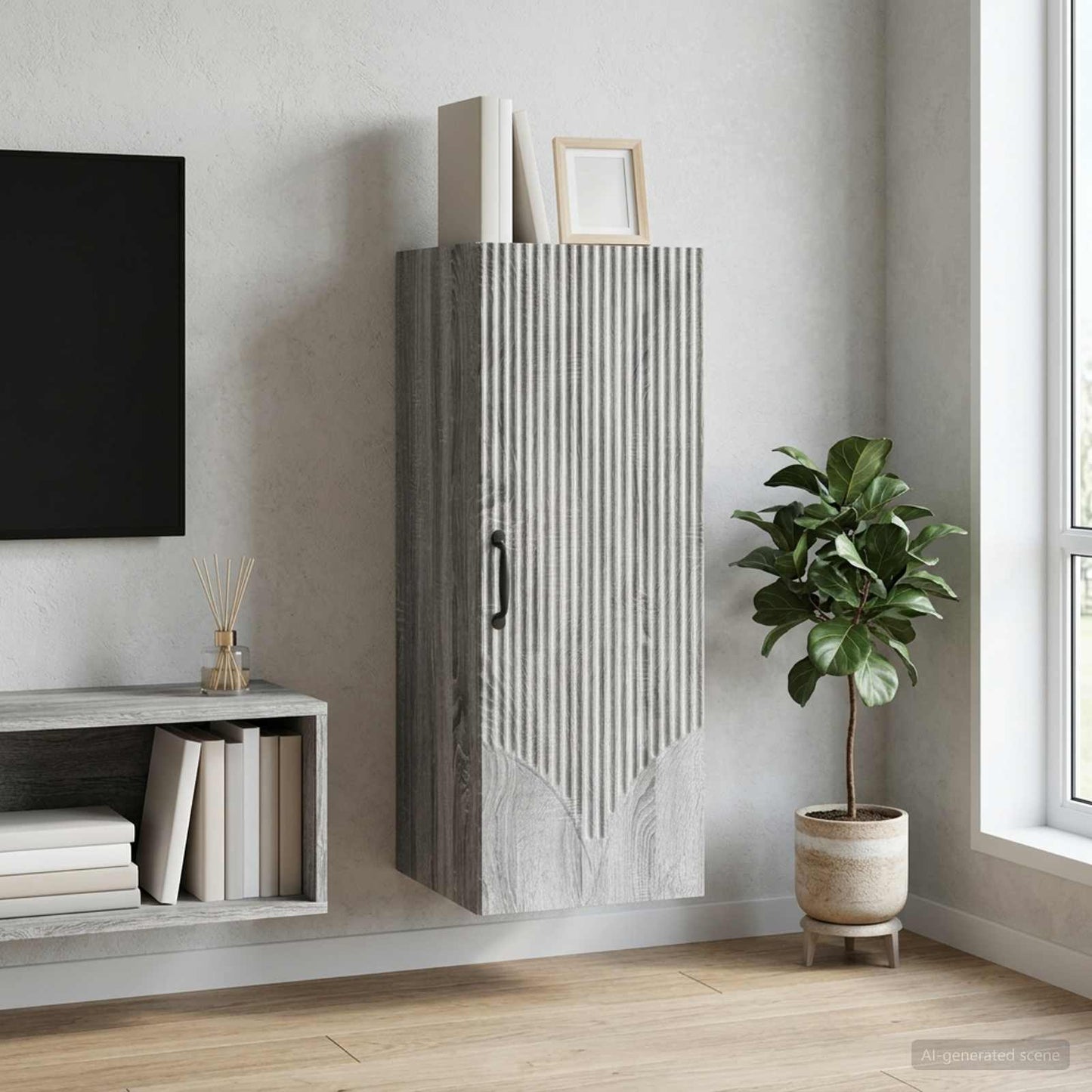 vidaXL Τοίχου Ντουλάπα 33 x 34,5 x 90 εκ Επεξεργασμένο Ξύλο