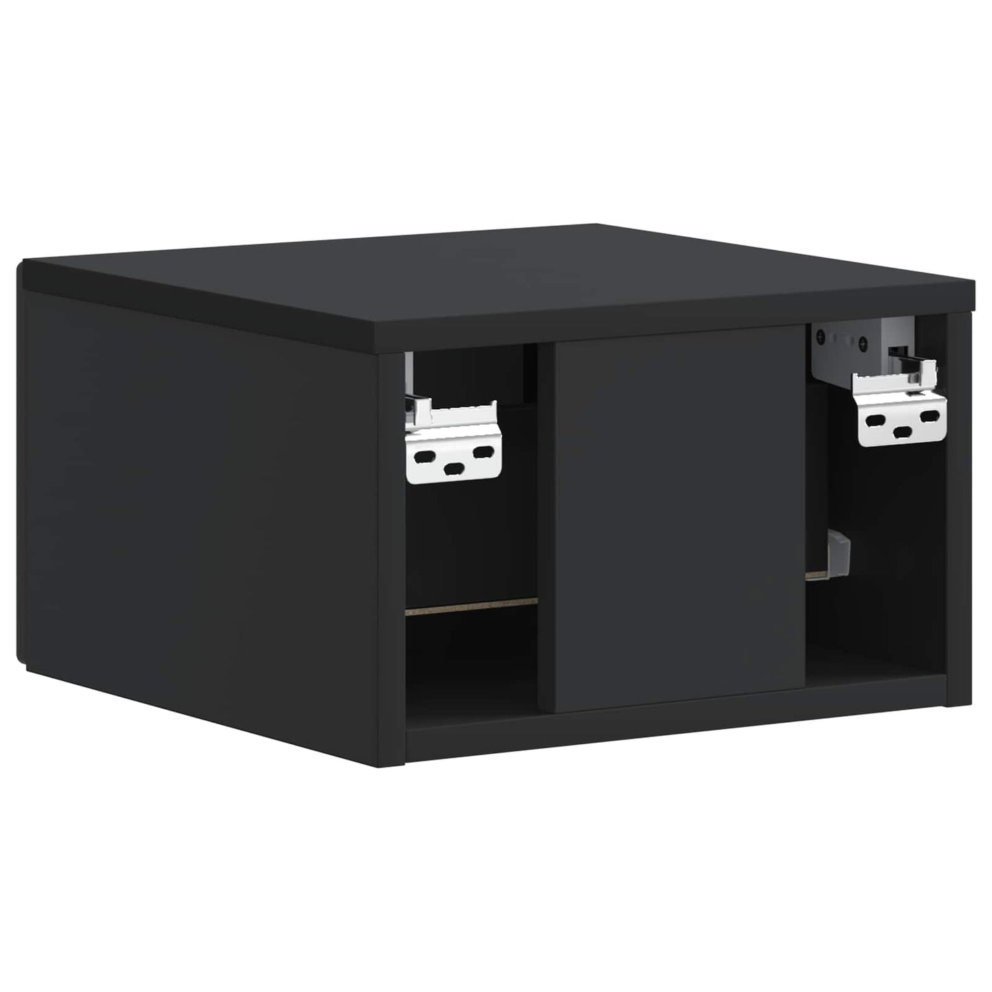 vidaXL Τοίχου Κρεμαστό Κομοδίνο 2 τμχ. Μαύρο 34,5 x 33 x 20 εκ.