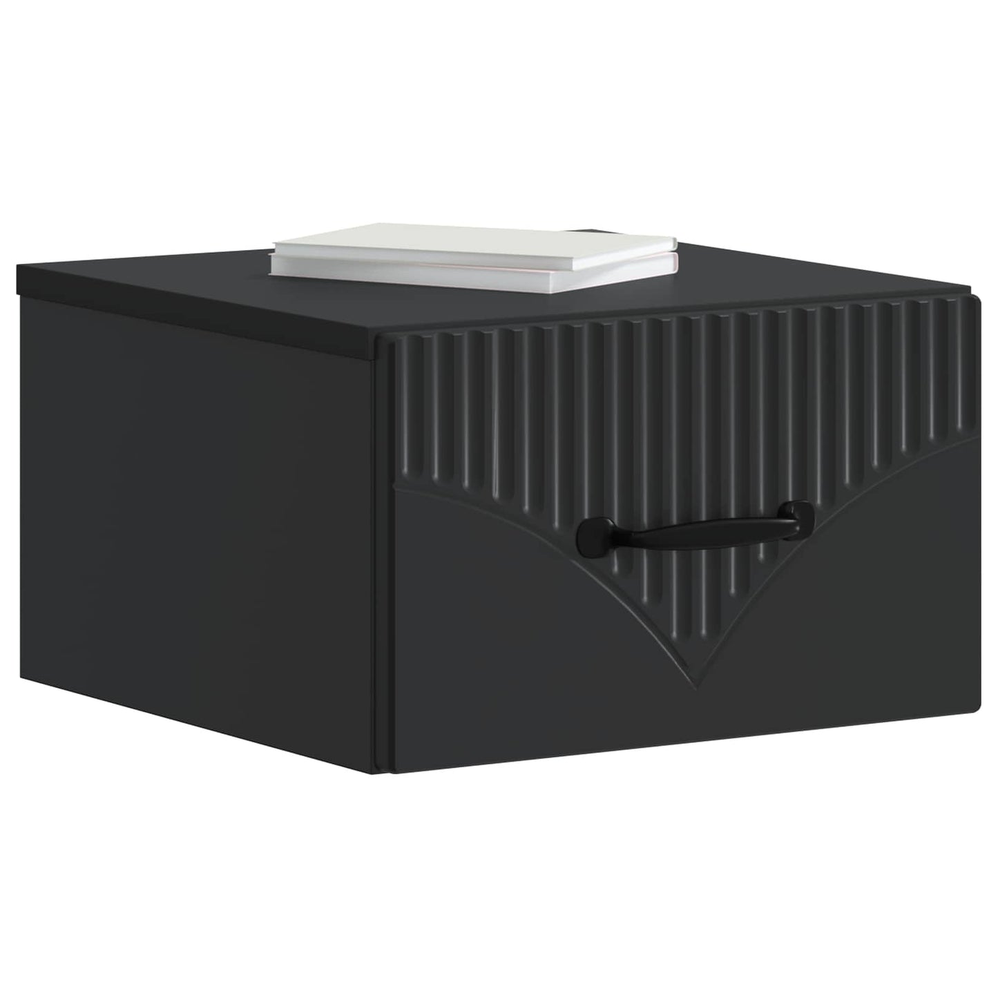 vidaXL Τοίχου Κρεμαστό Κομοδίνο 2 τμχ. Μαύρο 34,5 x 33 x 20 εκ.