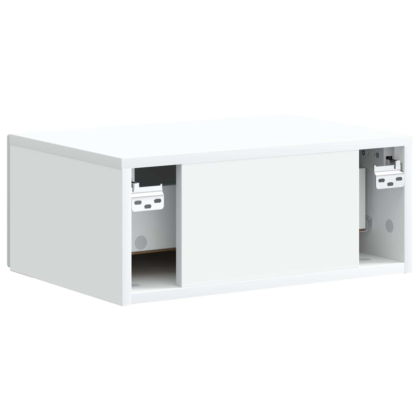 vidaXL Τοίχου Κρεμαστό Κομοδίνο 2 τμχ. Λευκό 49 x 34,5 x 20 εκ.