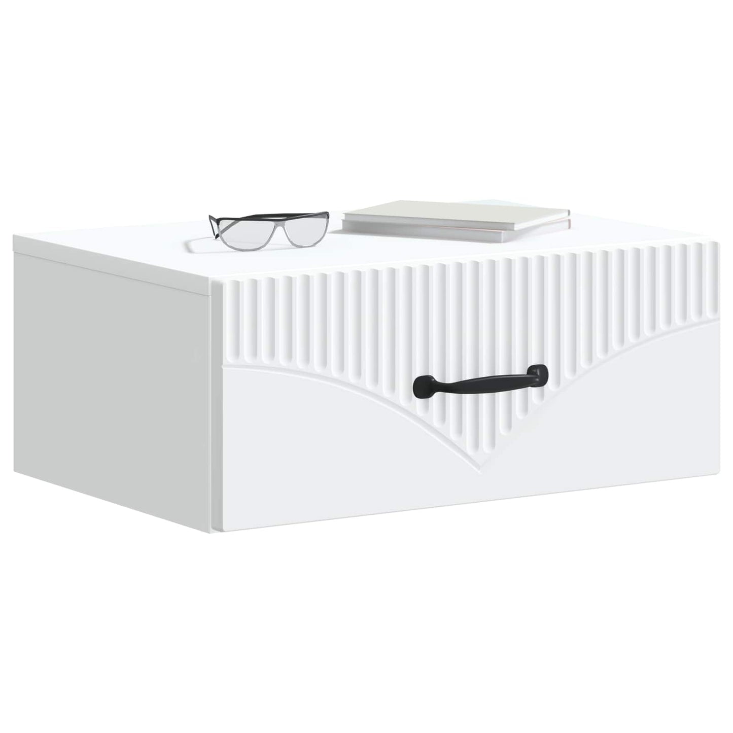 vidaXL Τοίχου Κρεμαστό Κομοδίνο 2 τμχ. Λευκό 49 x 34,5 x 20 εκ.