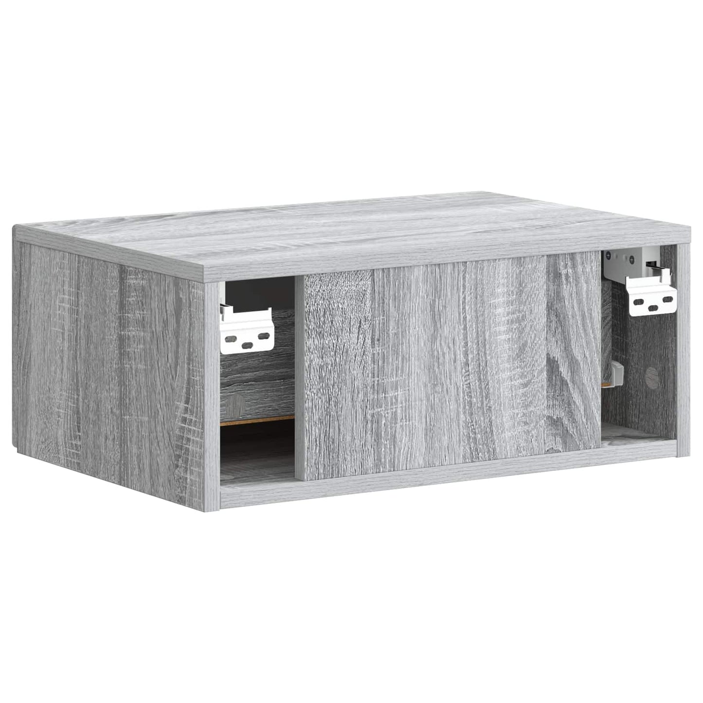 vidaXL Τοίχου Κρεμαστό Κομοδίνο 2 τμχ. Γκρι Sonoma 49 x 34,5 x 20 εκ.