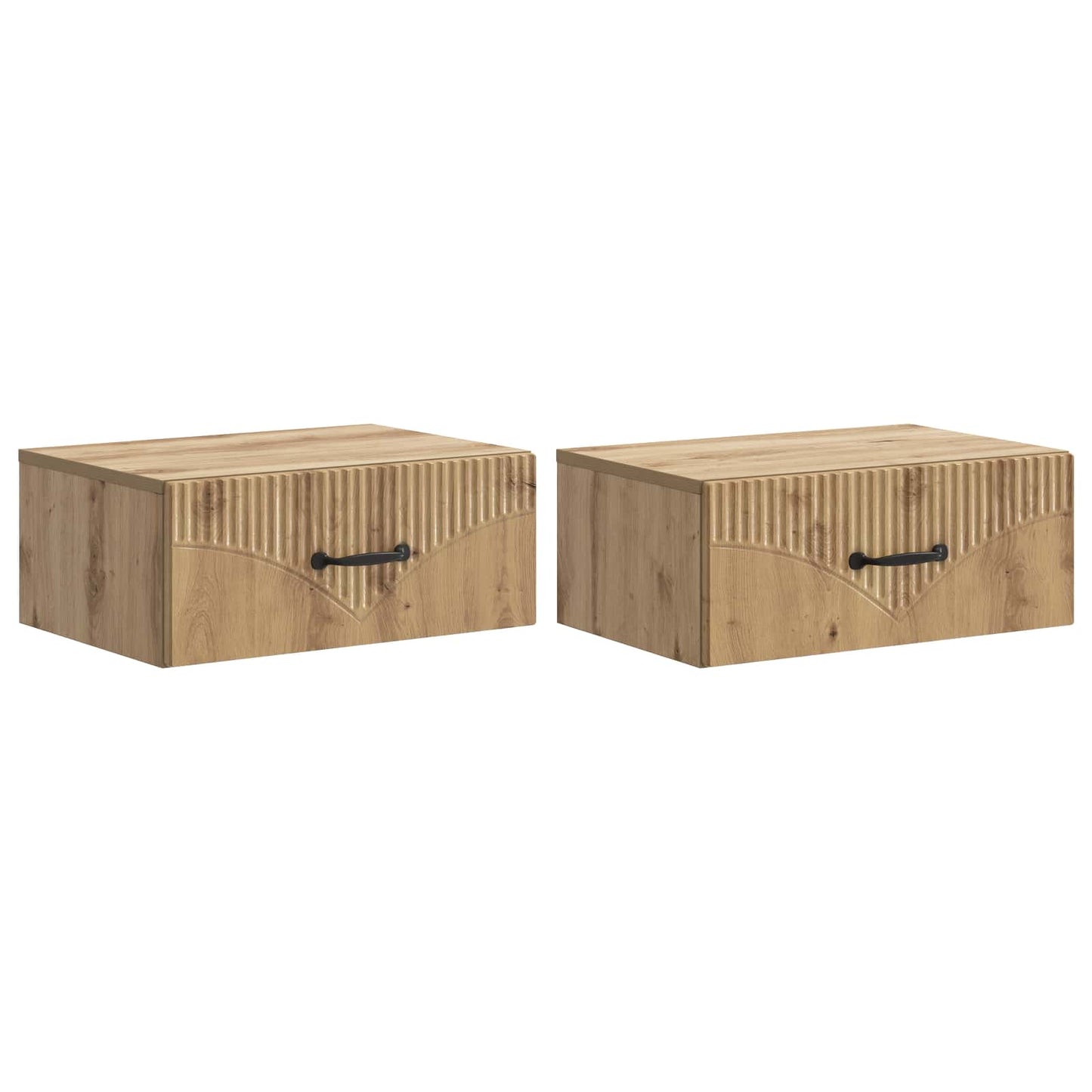vidaXL Τοίχου Κρεμαστό Κομοδίνο 2 τμχ. Artisan Δρυς 49 x 34,5 x 20 εκ.