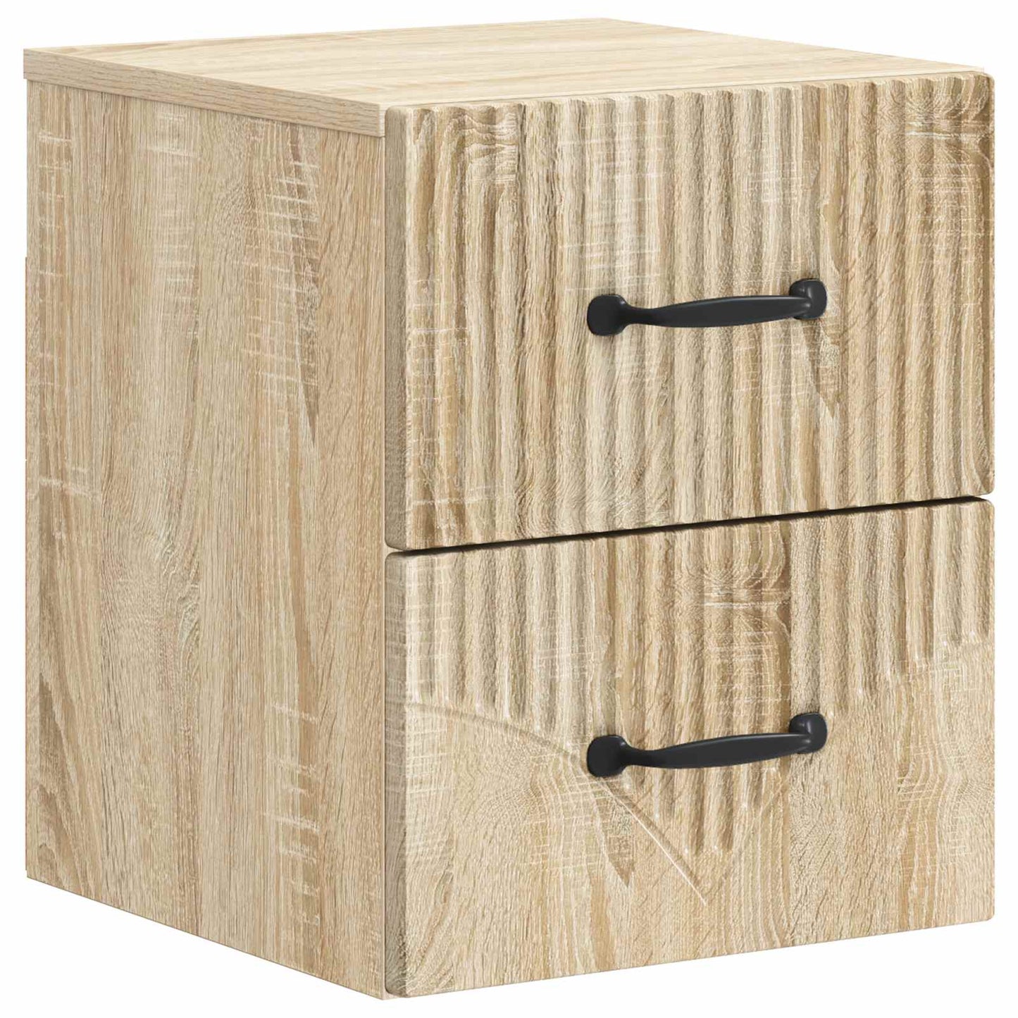vidaXL Τοίχου Κρεμαστό Κομοδίνο 2 τμχ. Sonoma Δρυς 34,5 x 33 x 40 εκ