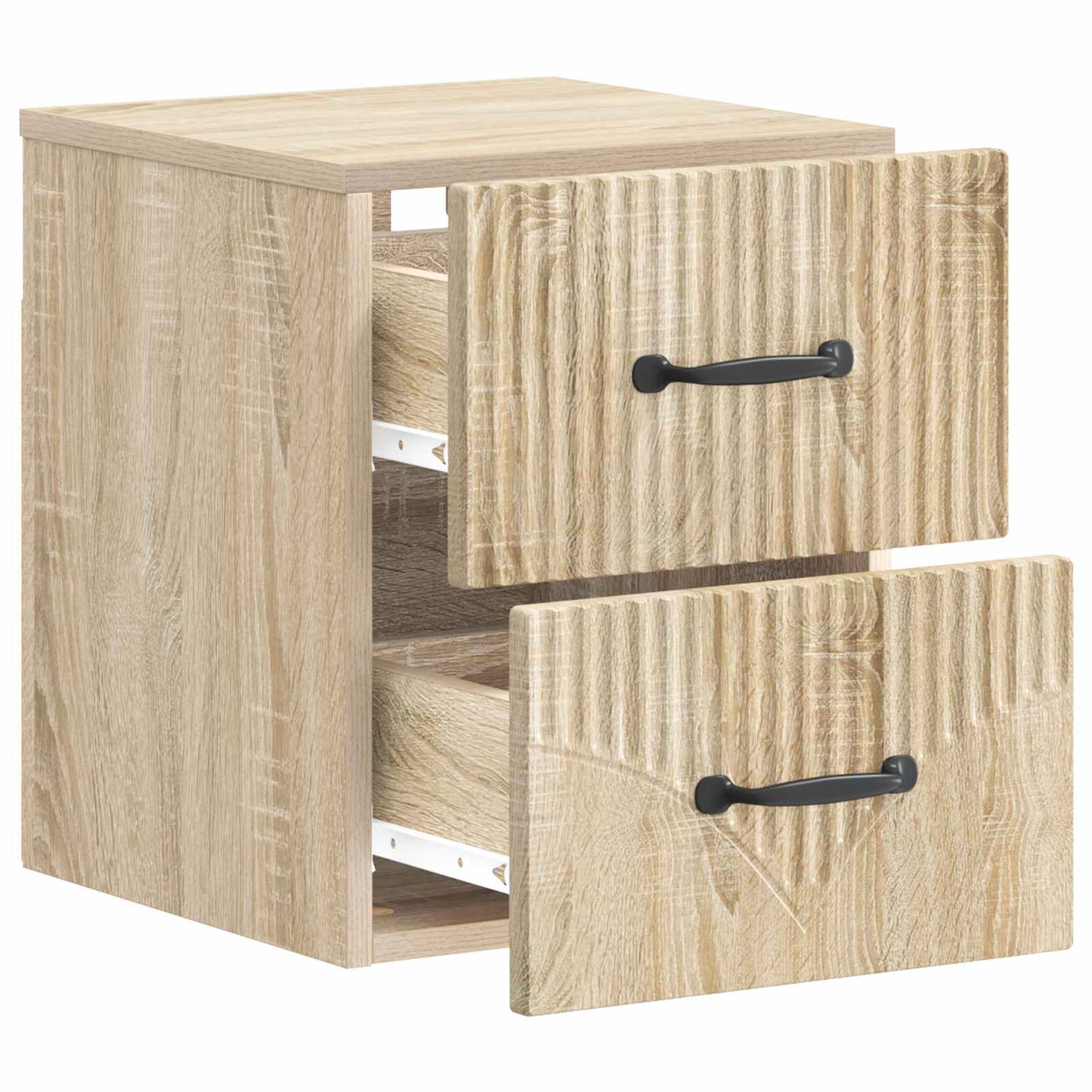 vidaXL Τοίχου Κρεμαστό Κομοδίνο 2 τμχ. Sonoma Δρυς 34,5 x 33 x 40 εκ