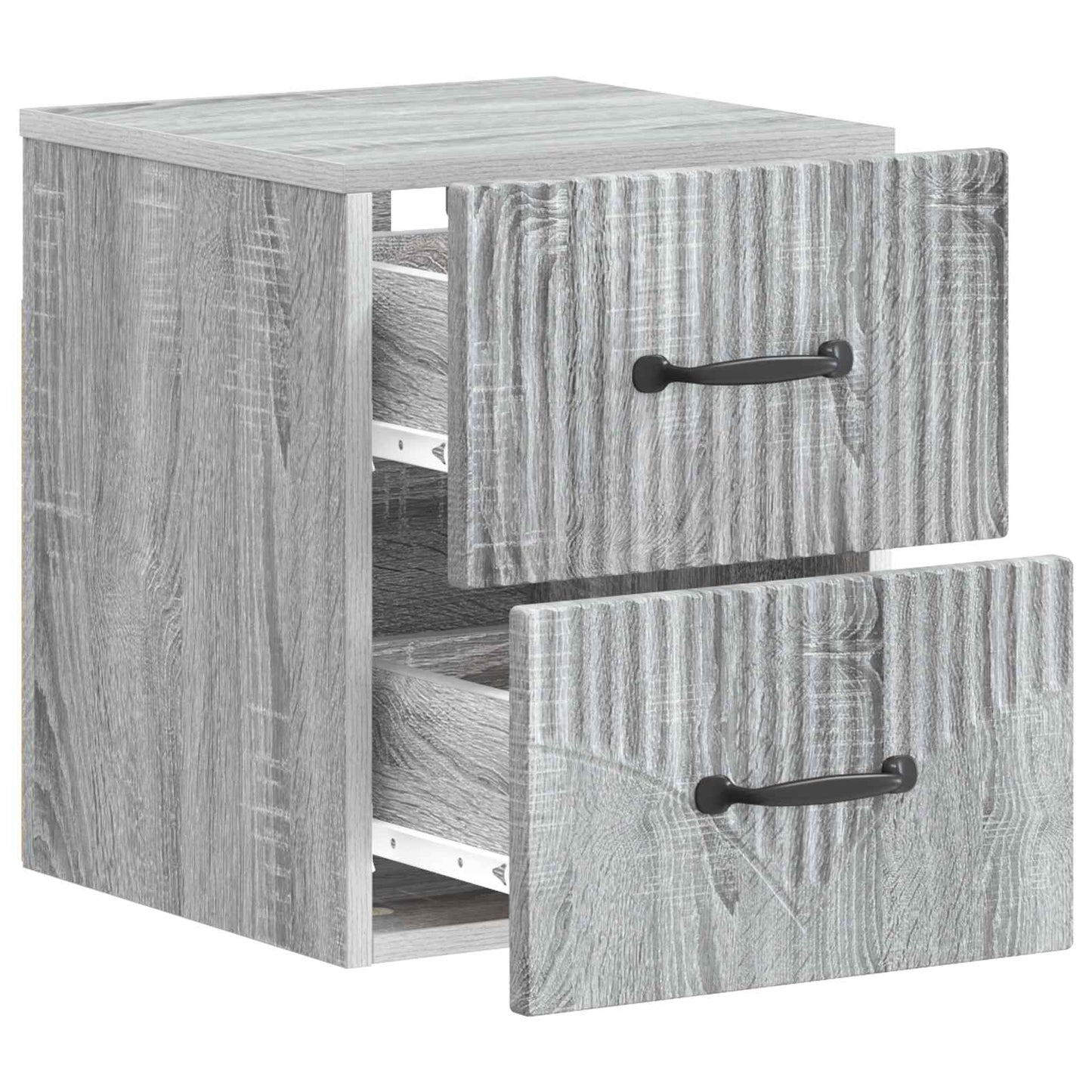 vidaXL Τοίχου Κρεμαστό Κομοδίνο 2 τμχ. Γκρι Sonoma 34,5 x 33 x 40 εκ