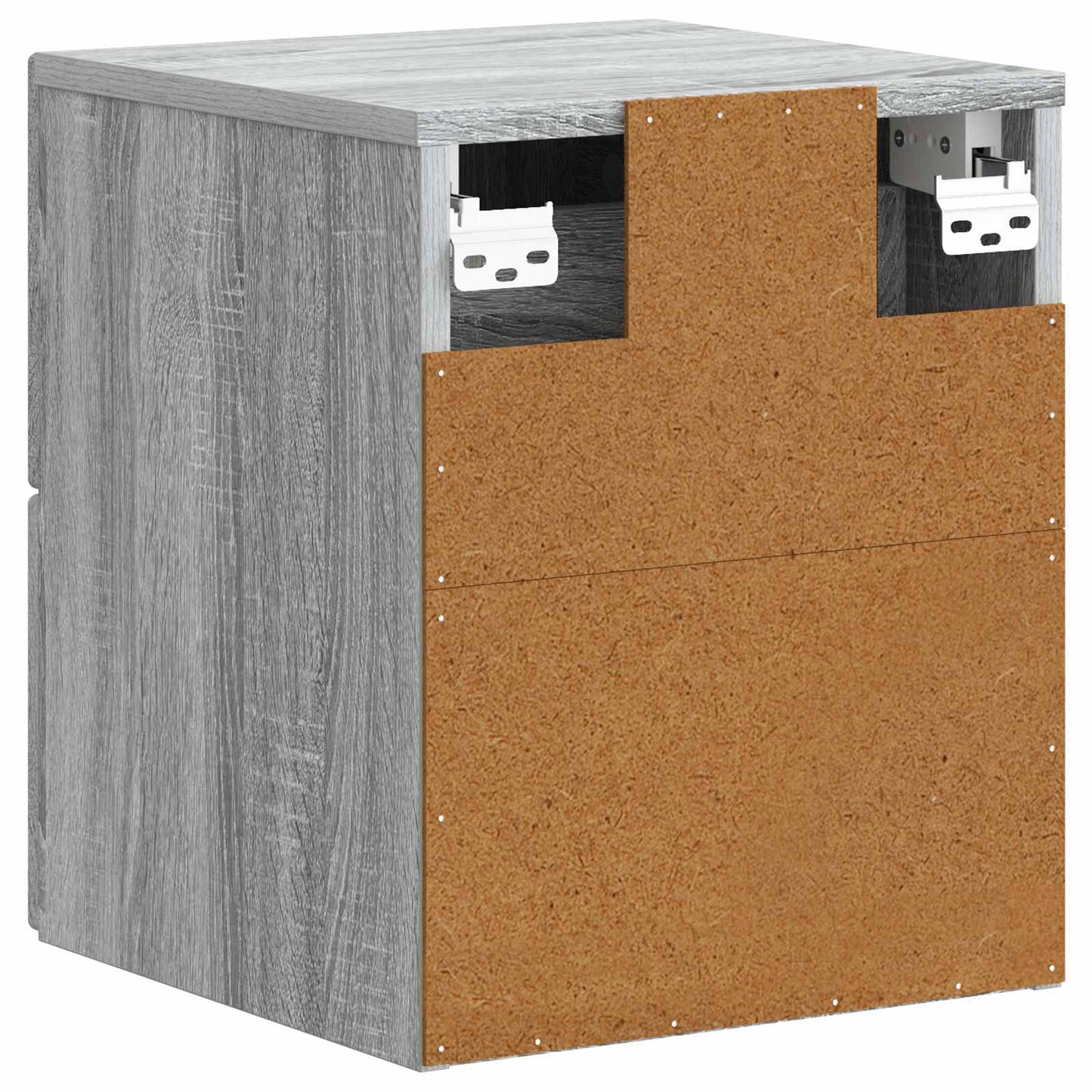vidaXL Τοίχου Κρεμαστό Κομοδίνο 2 τμχ. Γκρι Sonoma 34,5 x 33 x 40 εκ