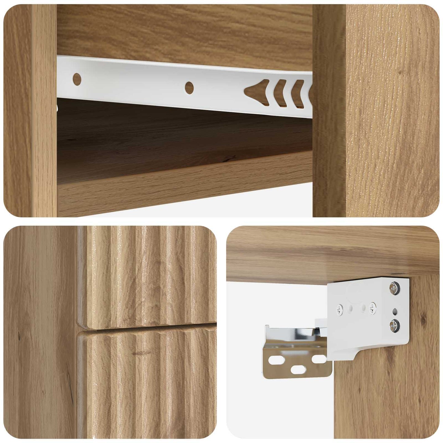 vidaXL Τοίχου Κρεμαστό Κομοδίνο 2 τμχ. Artisan Δρυς 34,5 x 33 x 40 εκ