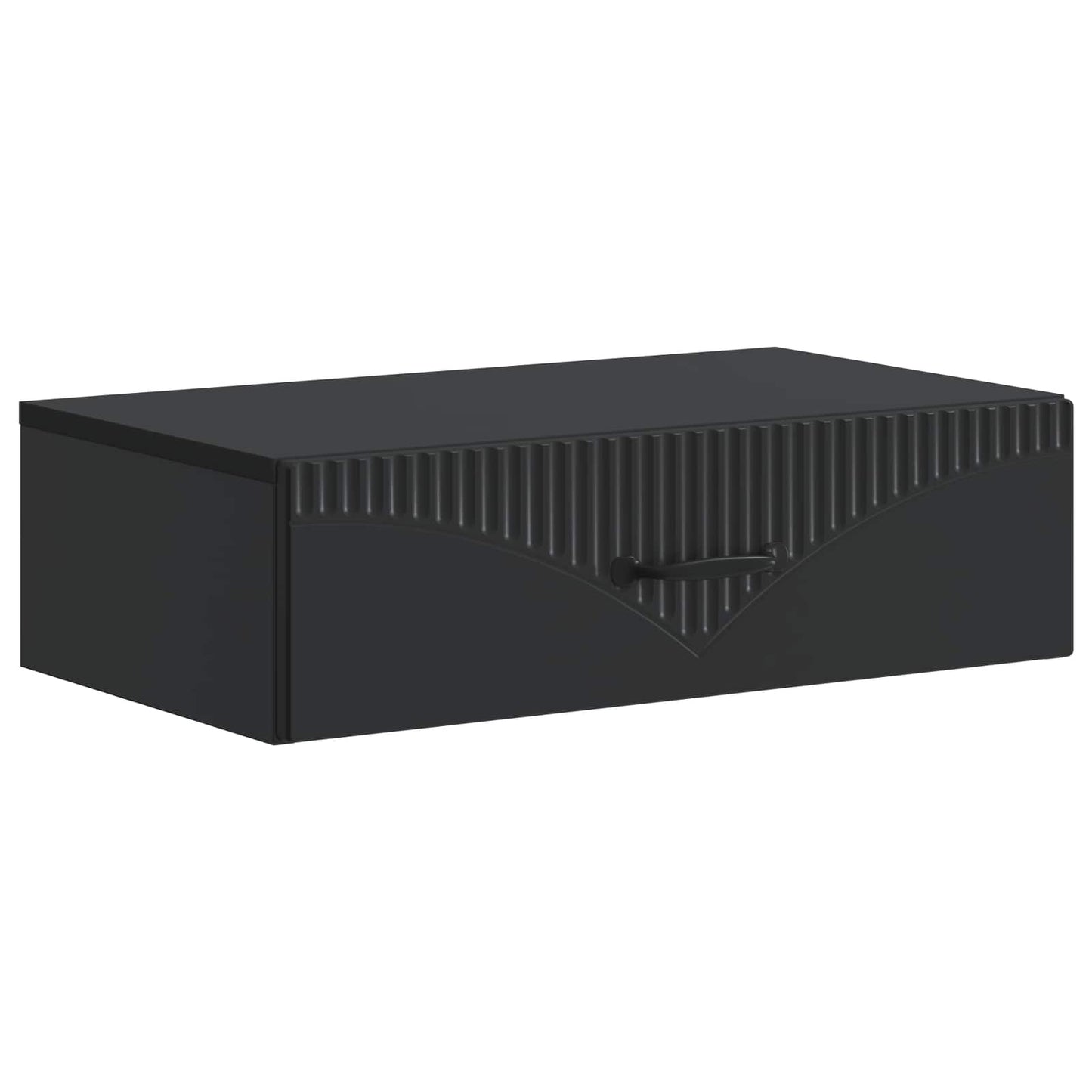 vidaXL Τραπεζάκι Τοίχου 59 x 34,5 x 17 εκ. Επεξεργασμένο Ξύλο Μαύρο