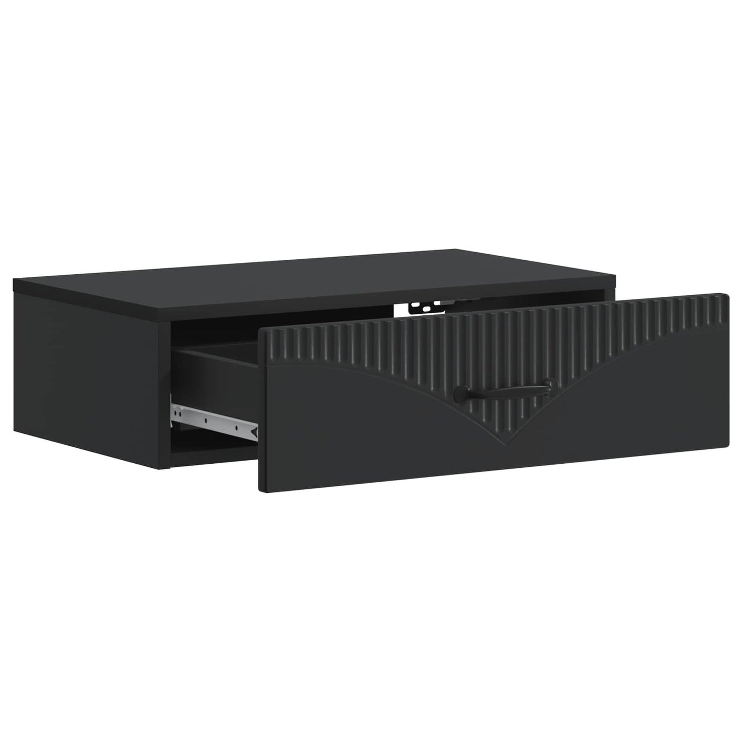 vidaXL Τραπεζάκι Τοίχου 59 x 34,5 x 17 εκ. Επεξεργασμένο Ξύλο Μαύρο
