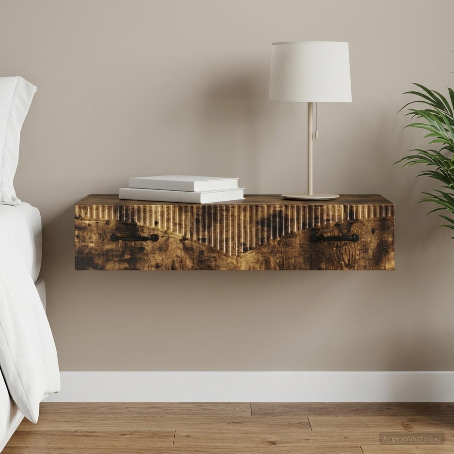 vidaXL Τραπεζάκι Τοίχου 87,5 x 34,5 x 17 εκ. Επεξεργασμένο Ξύλο