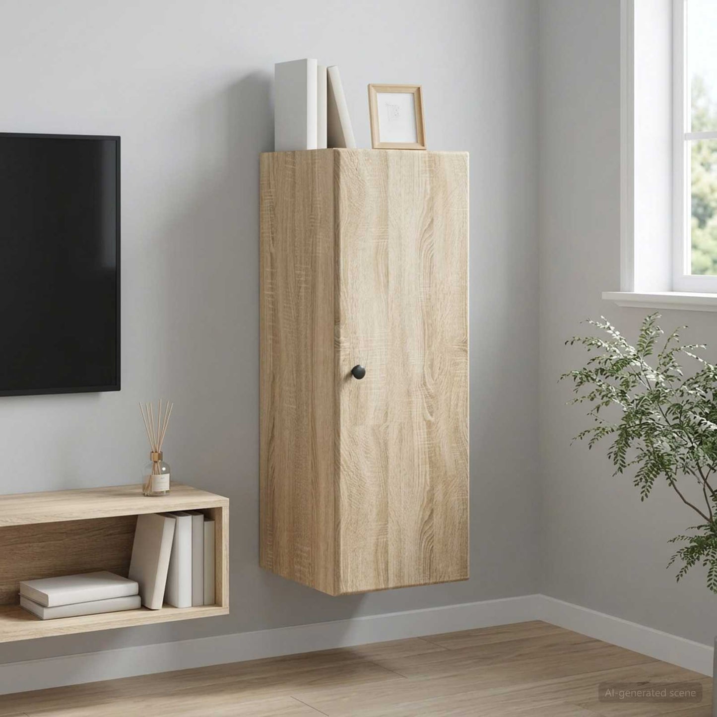 vidaXL Τοίχου Ντουλάπα 33 x 34,5 x 90 εκ Επεξεργασμένο Ξύλο