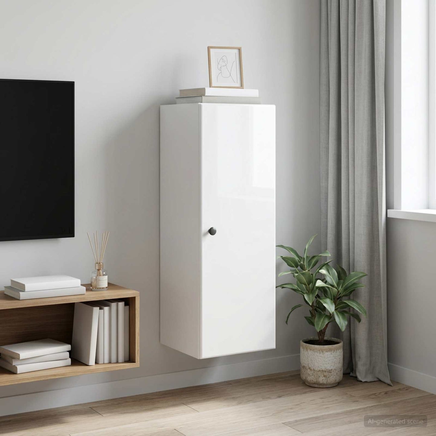 vidaXL Τοίχου Ντουλάπα 33 x 34,5 x 90 εκ Επεξεργασμένο Ξύλο