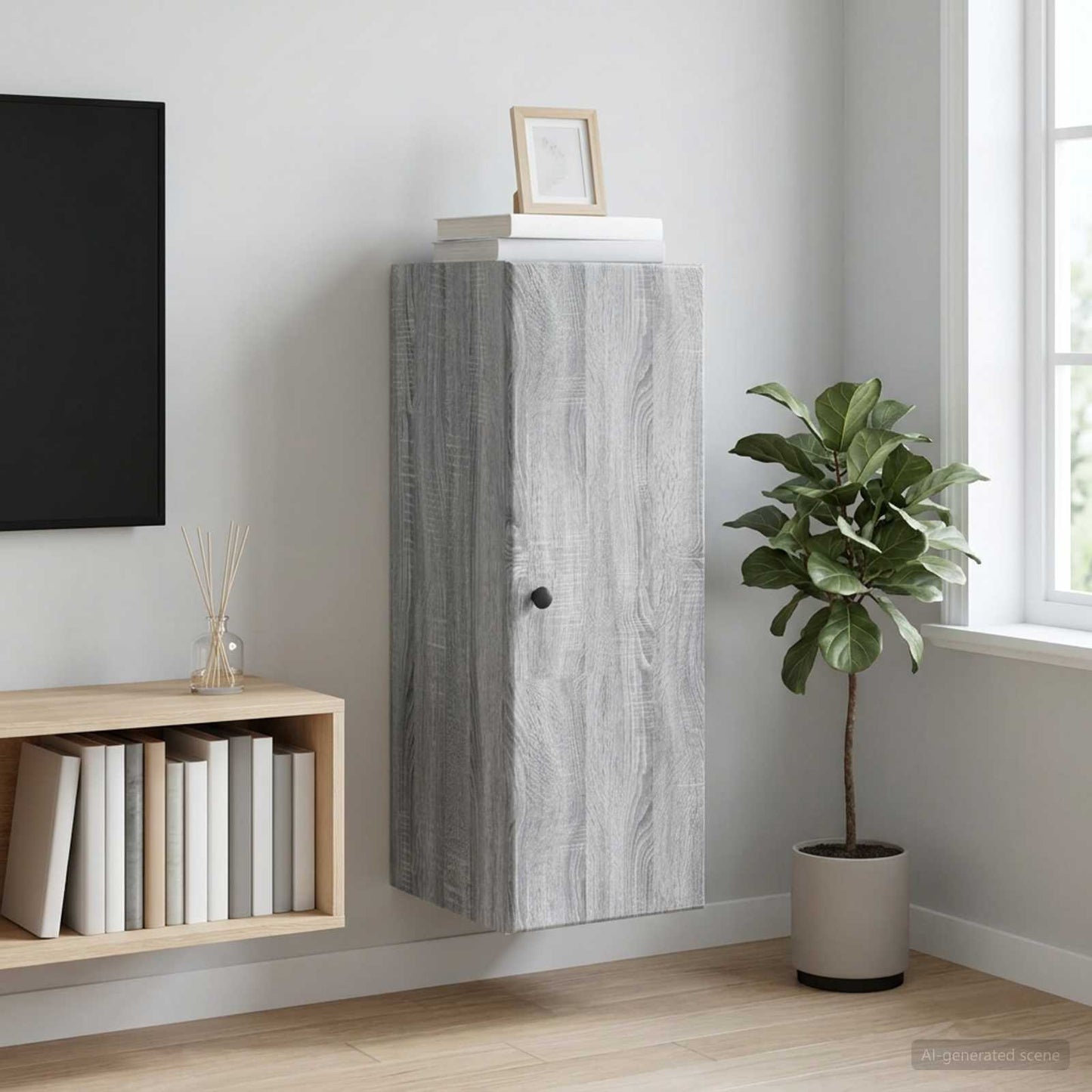 vidaXL Τοίχου Ντουλάπα 33 x 34,5 x 90 εκ Επεξεργασμένο Ξύλο