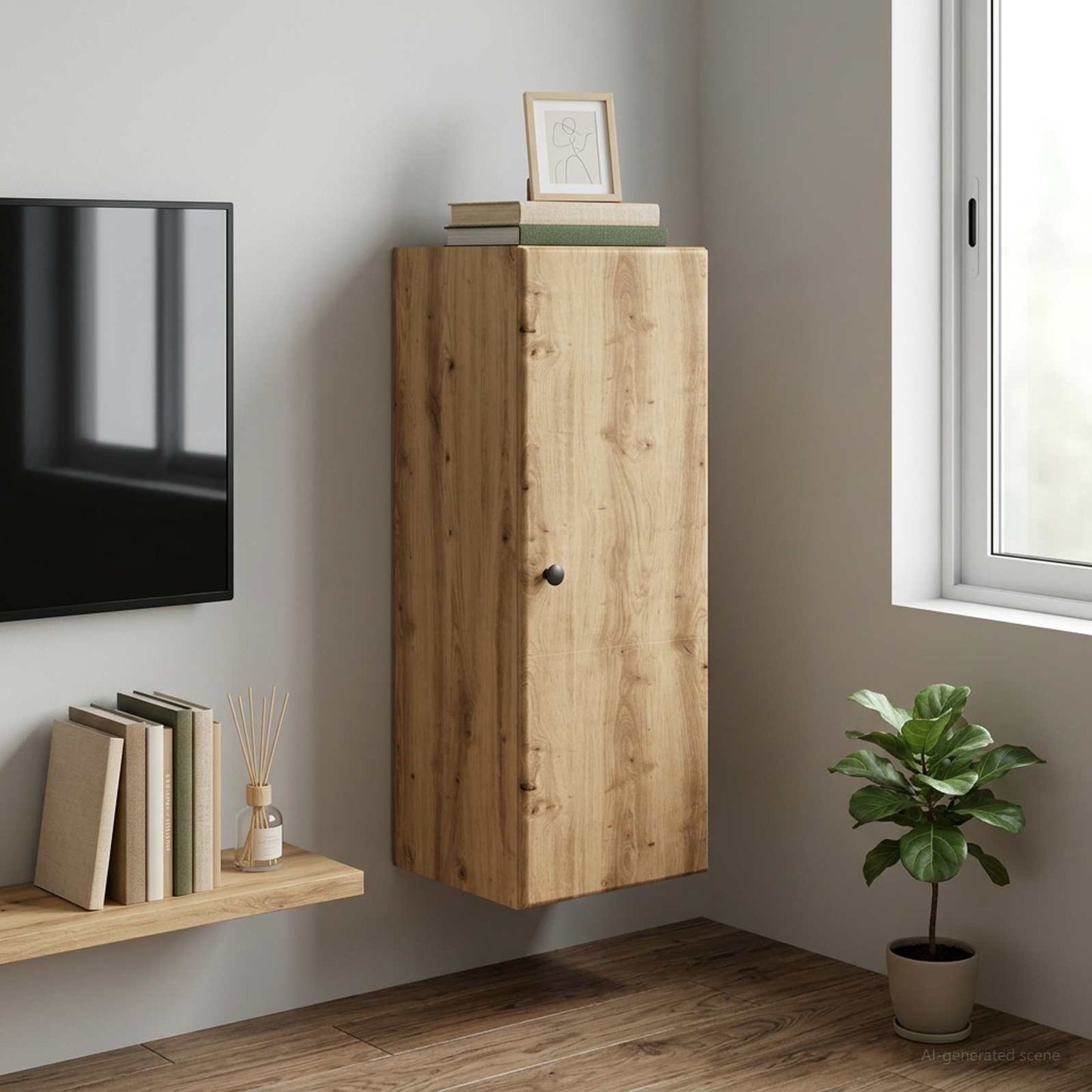 vidaXL Τοίχου Ντουλάπα 33 x 34,5 x 90 εκ Επεξεργασμένο Ξύλο